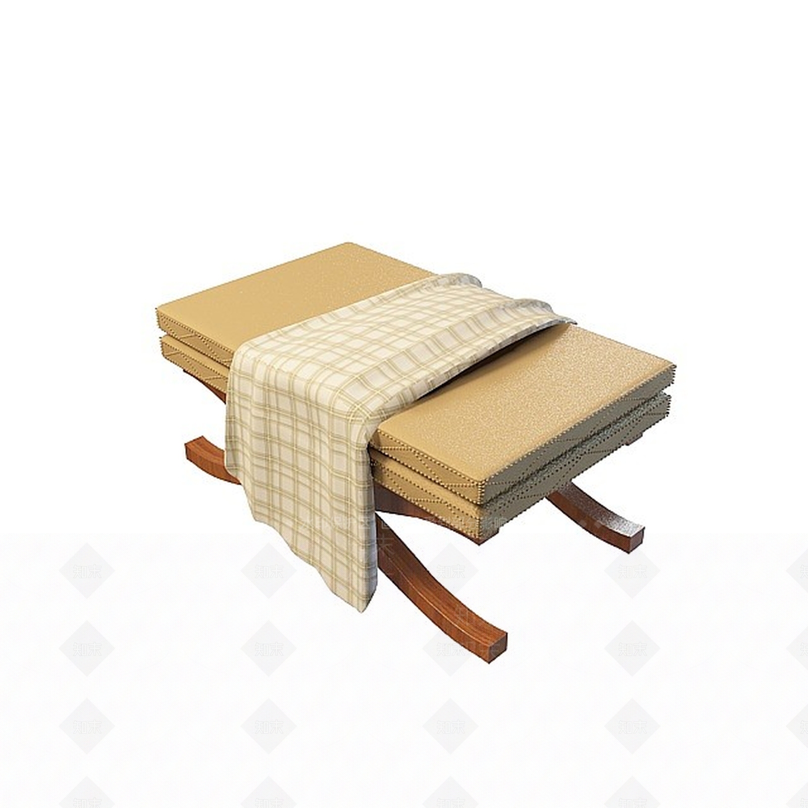 现代床尾凳3D模型下载【ID:1200171283】