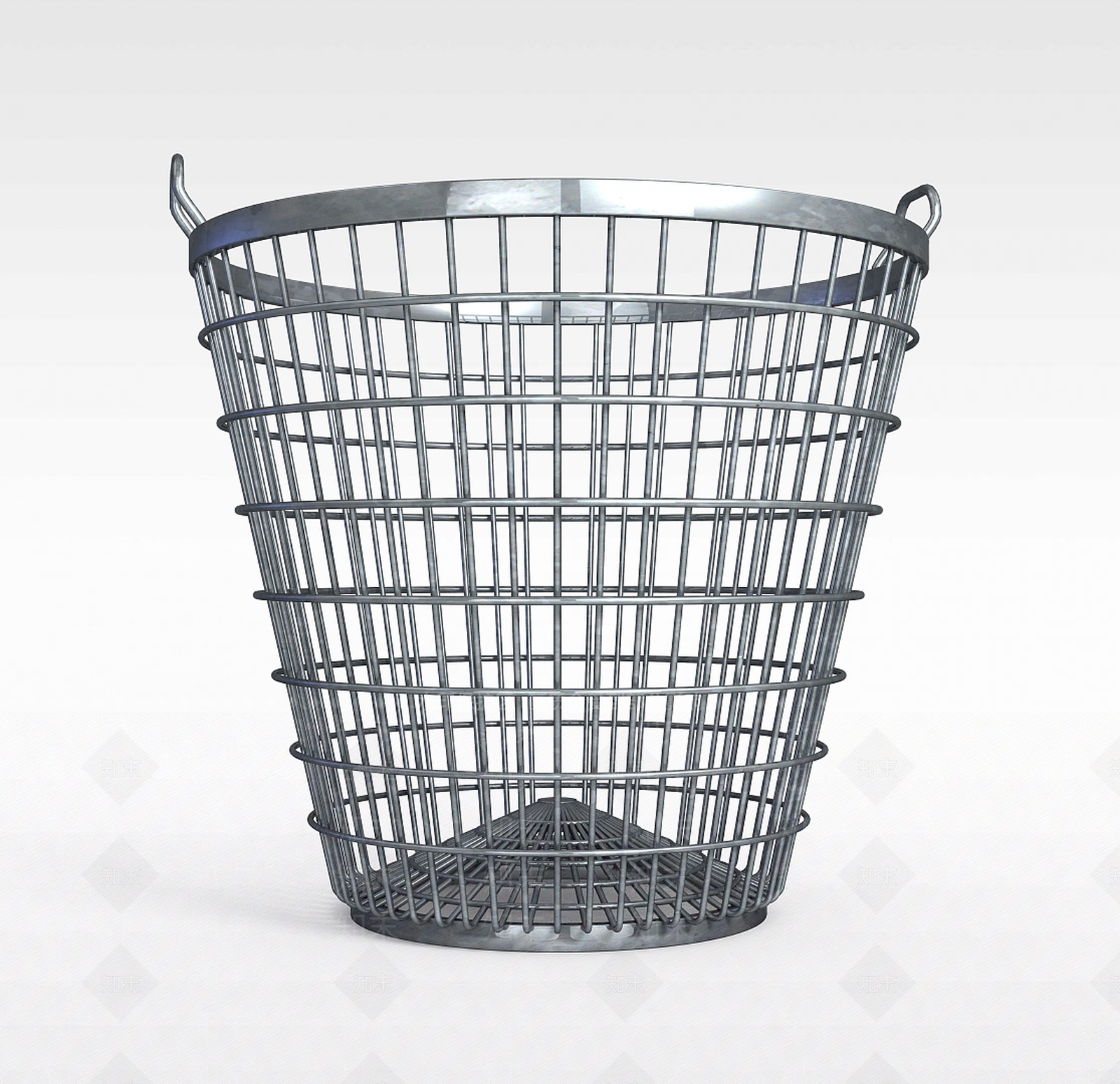 现代不锈钢垃圾桶3D模型下载【ID:1200171575】