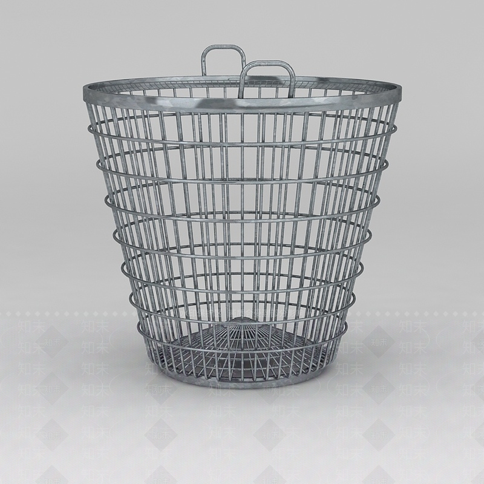 现代不锈钢垃圾桶3D模型下载【ID:1200171575】