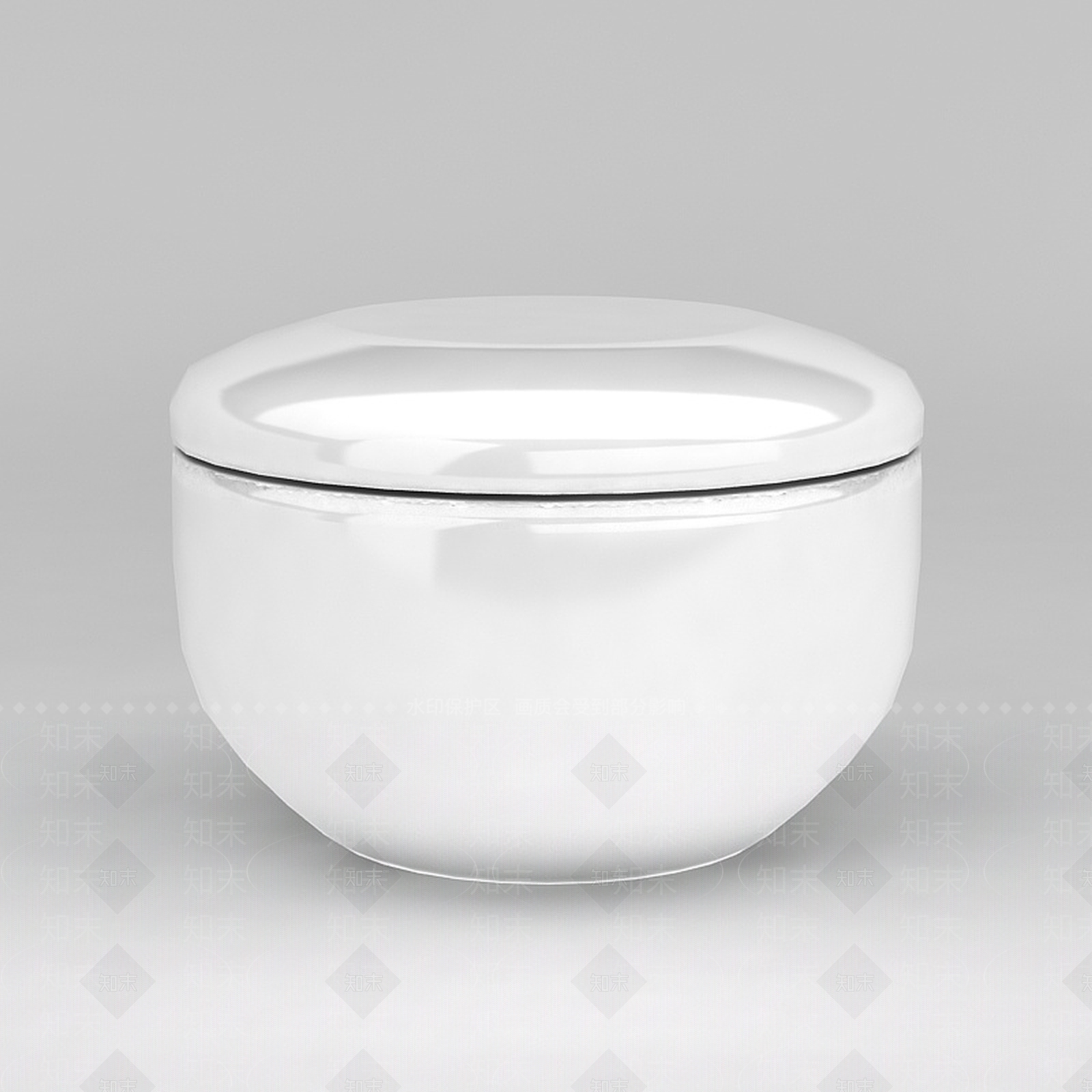 中式白色陶瓷碗3D模型下载【ID:1200172073】