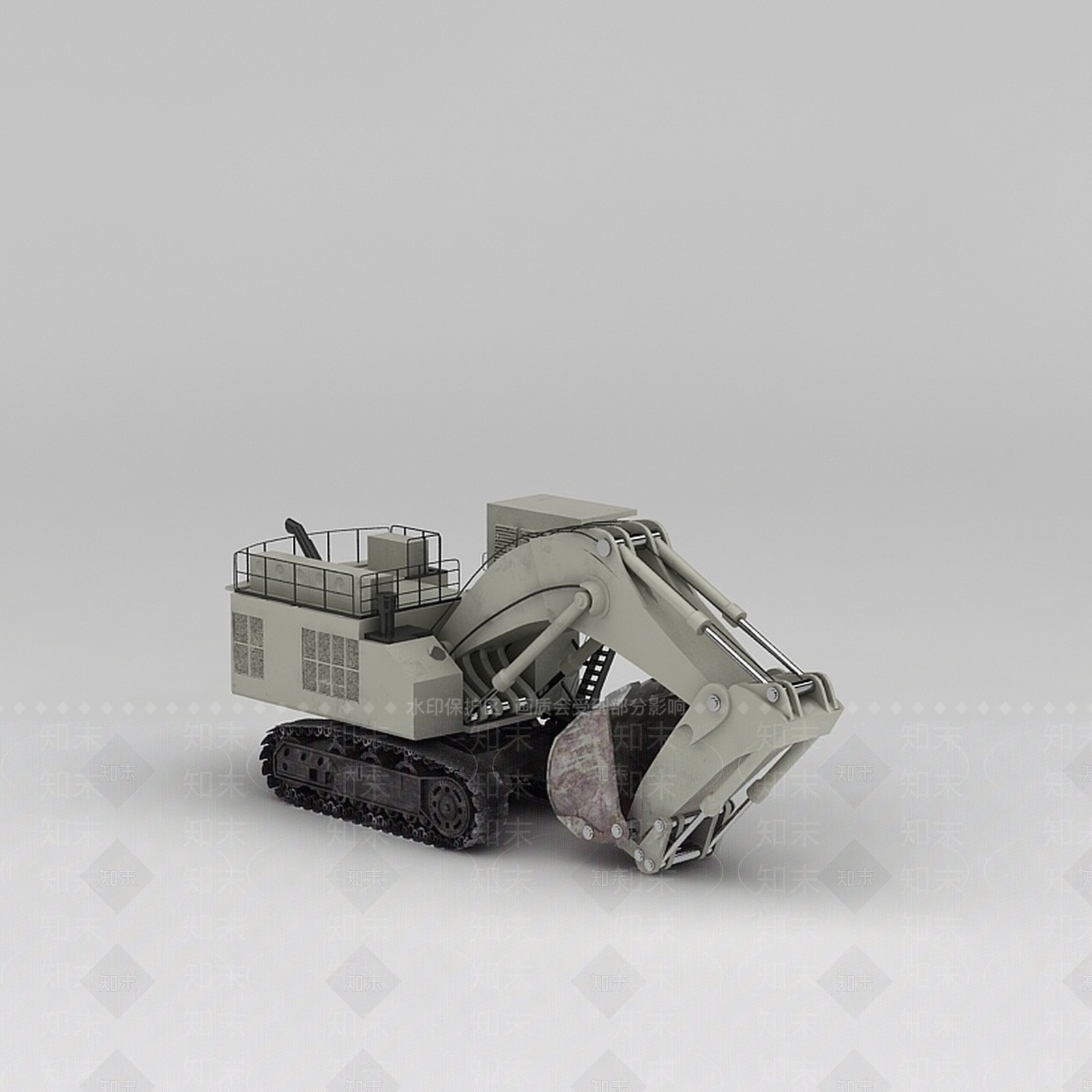 现代挖掘机3D模型下载【ID:1200172161】