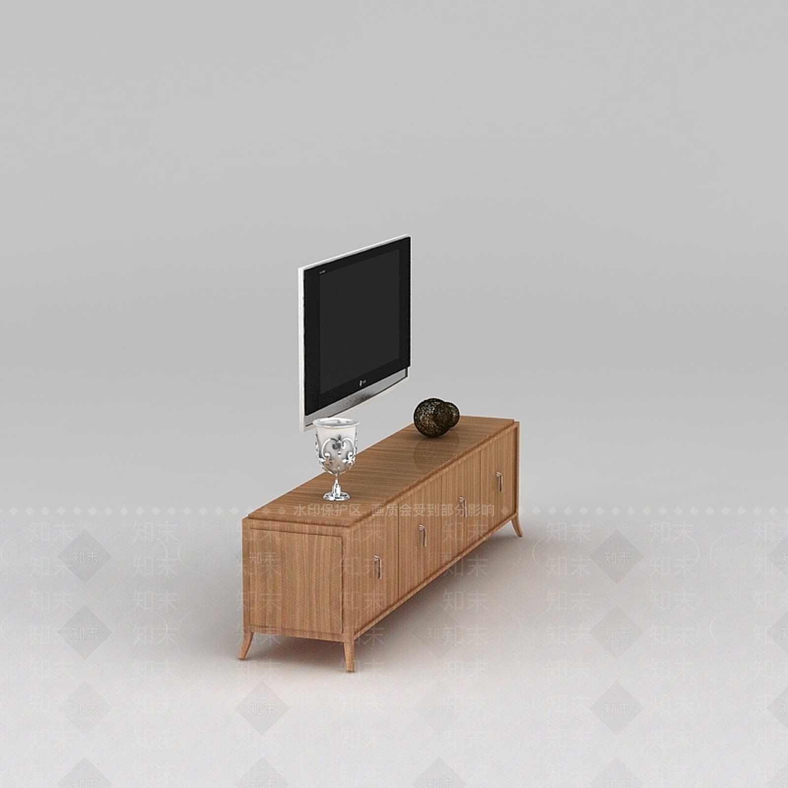 现代实木电视柜3D模型下载【ID:1200172155】