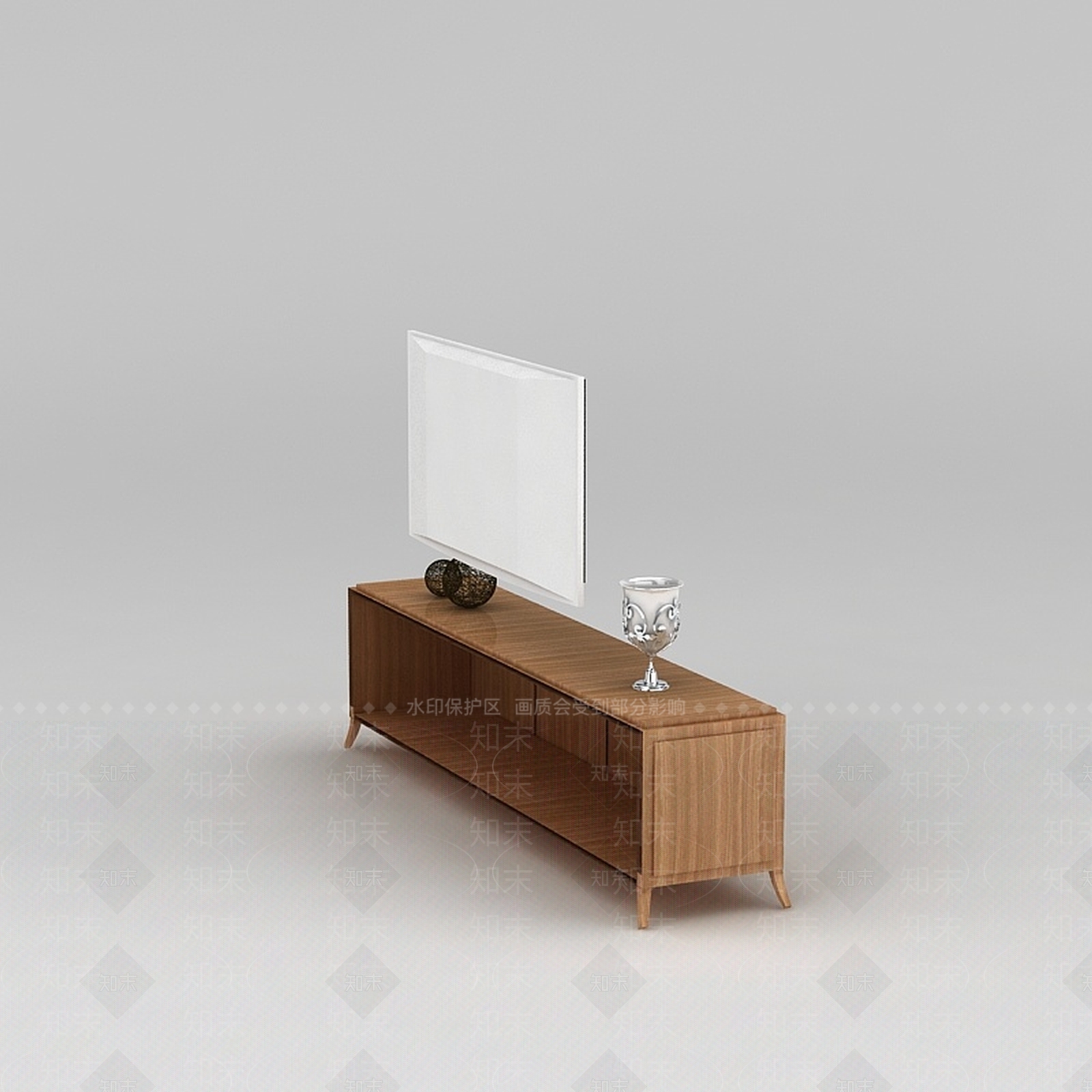 现代实木电视柜3D模型下载【ID:1200172155】