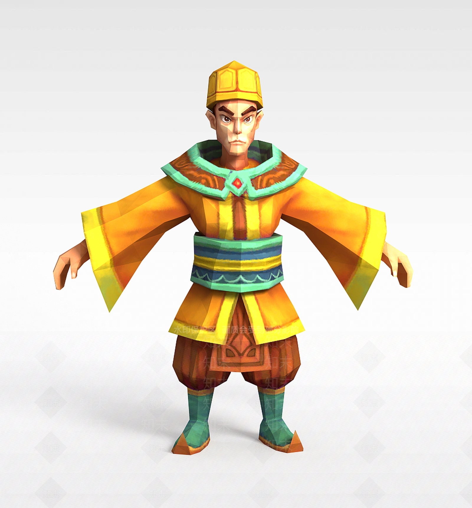 现代Q版小鱼儿与花无缺游戏角色3D模型下载【ID:1200172107】