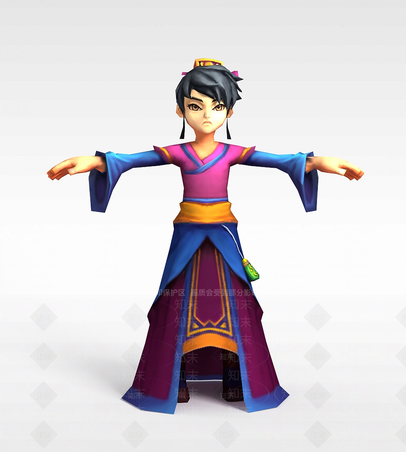 现代Q版小鱼儿与花无缺3D模型下载【ID:1200172148】