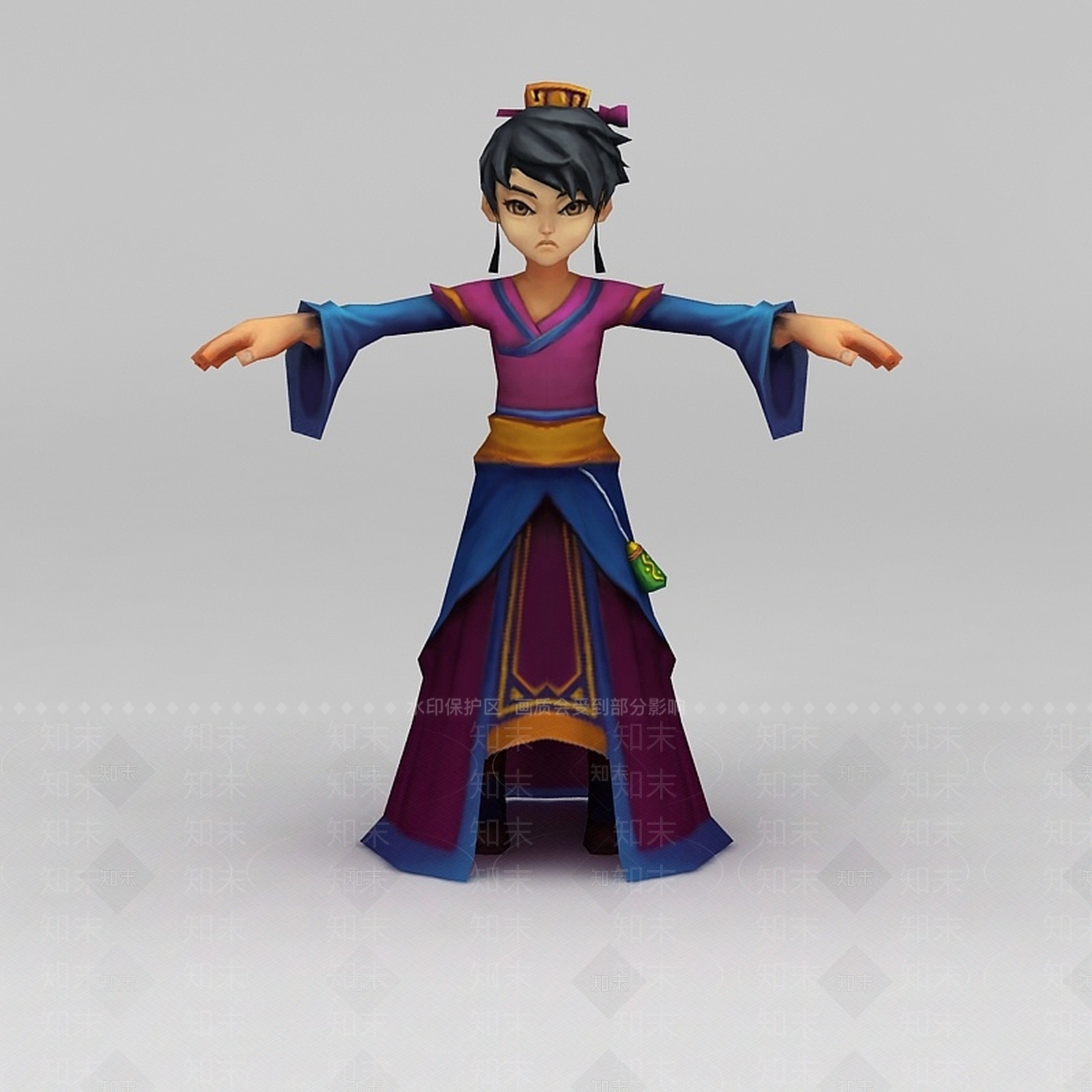 现代Q版小鱼儿与花无缺3D模型下载【ID:1200172148】