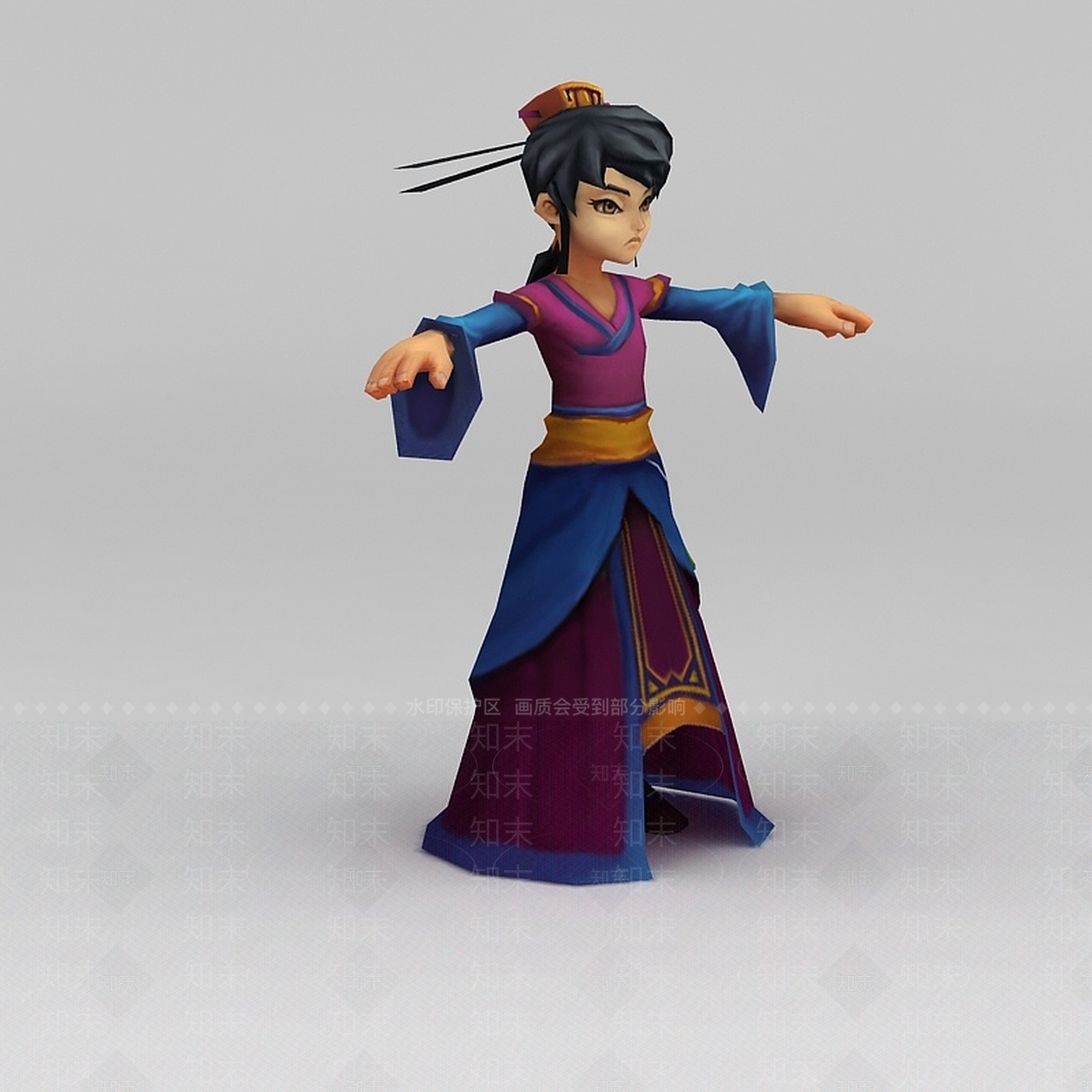 现代Q版小鱼儿与花无缺3D模型下载【ID:1200172148】