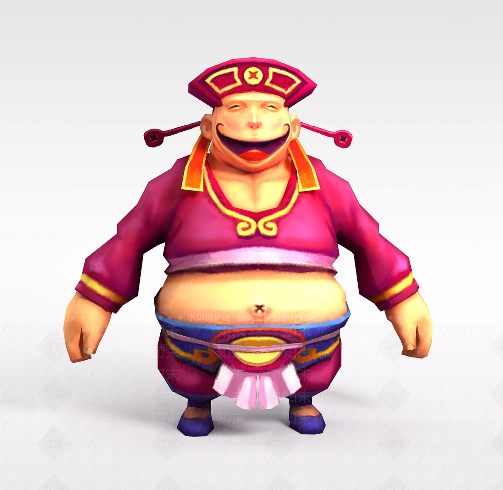 现代Q版小鱼儿与花无缺游戏角色3D模型下载【ID:1200172230】