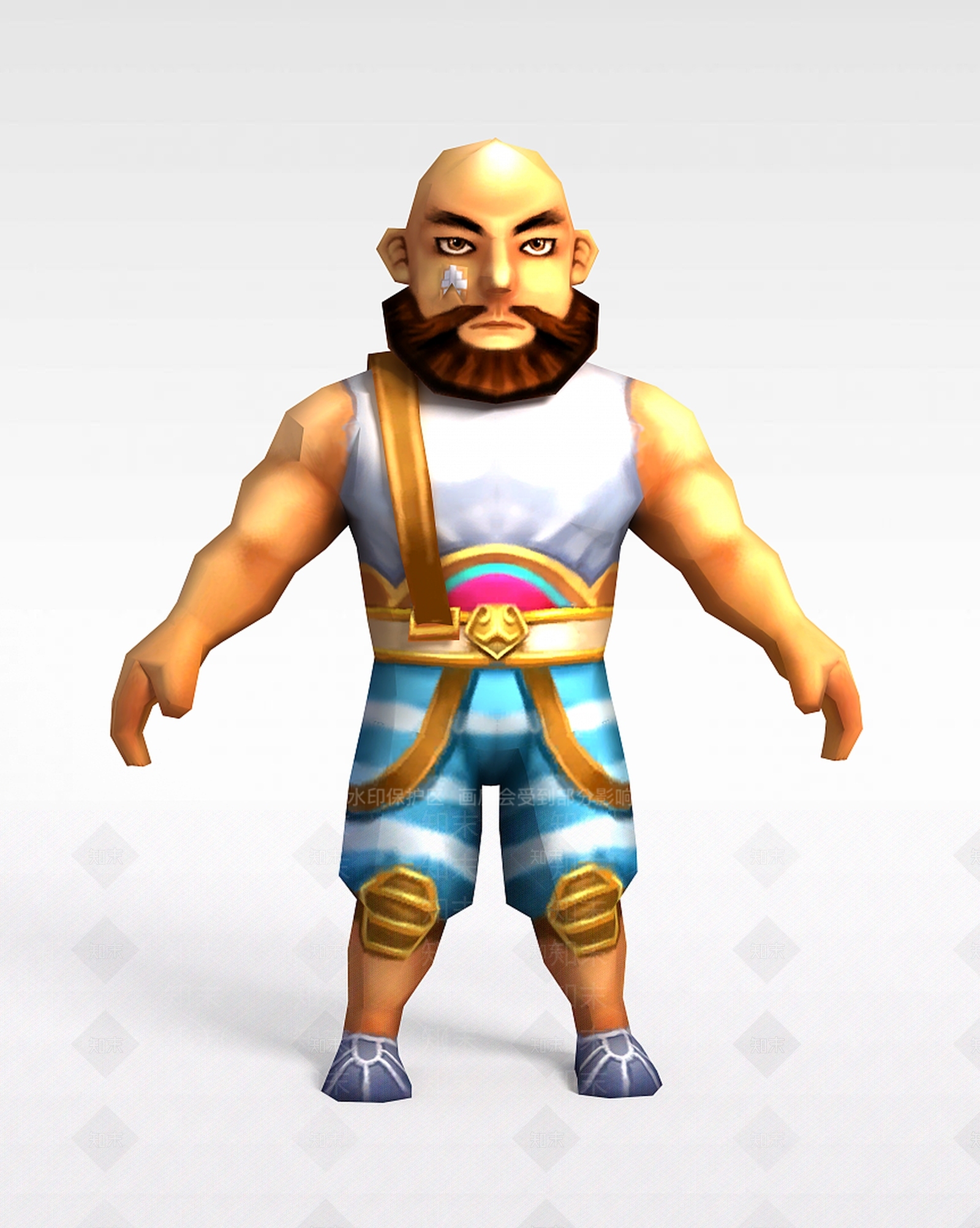 现代Q版小鱼儿与花无缺游戏角色3D模型下载【ID:1200172228】