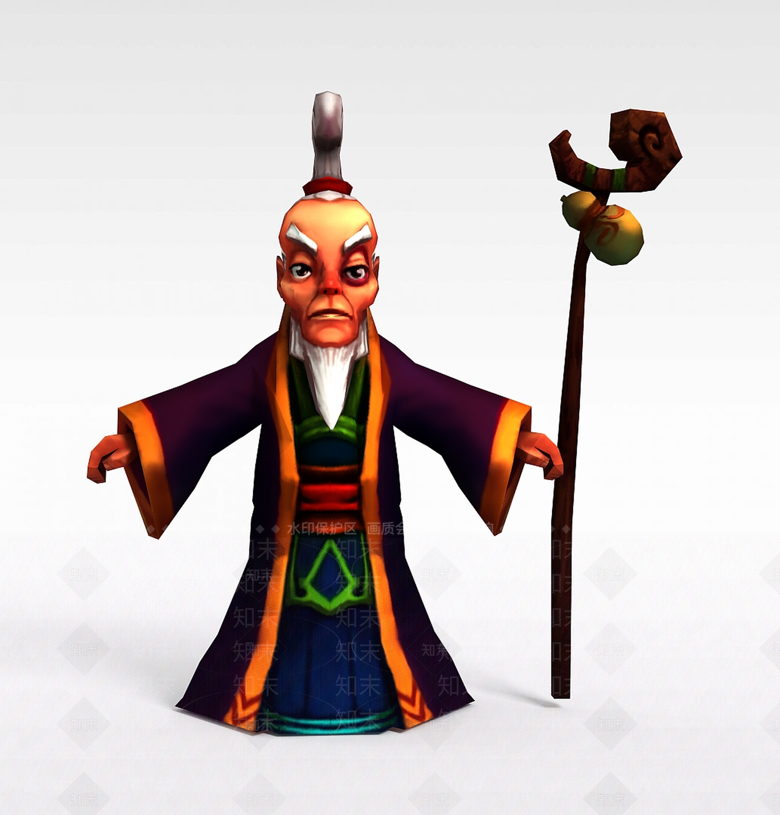 现代Q版小鱼儿与花无缺游戏角色3D模型下载【ID:1200172360】