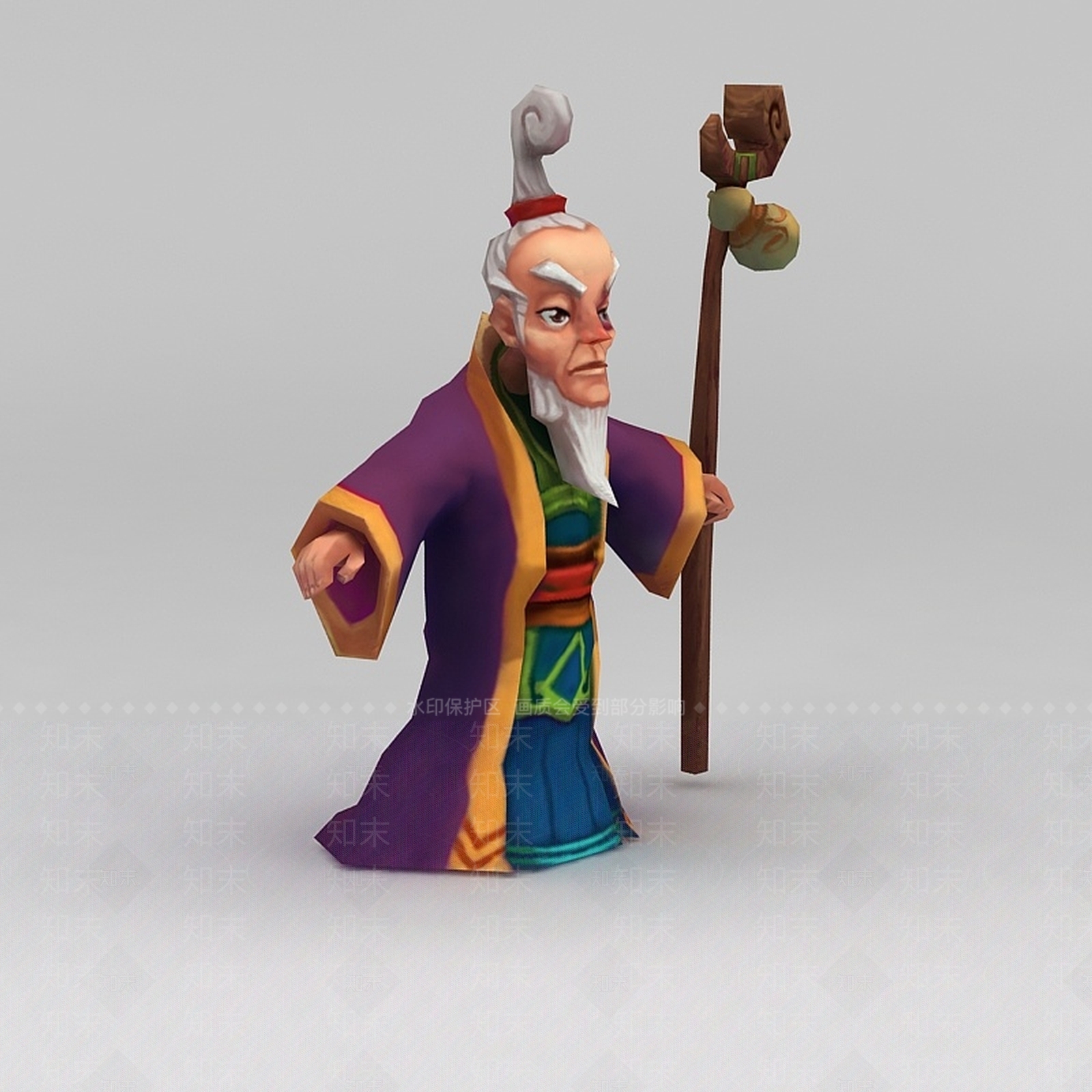 现代Q版小鱼儿与花无缺游戏角色3D模型下载【ID:1200172360】