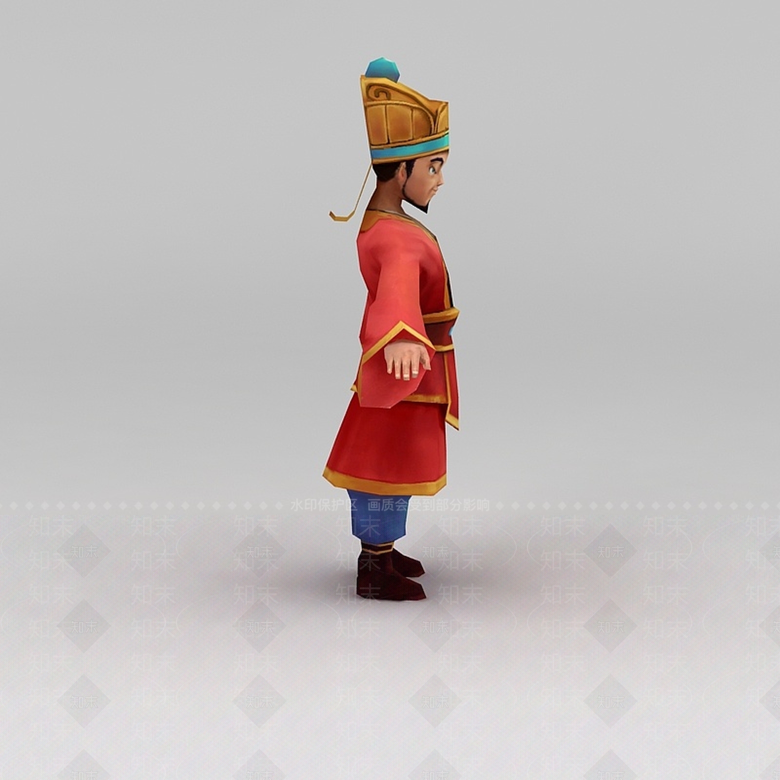 现代Q版小鱼儿与花无缺游戏角色3D模型下载【ID:1200172301】