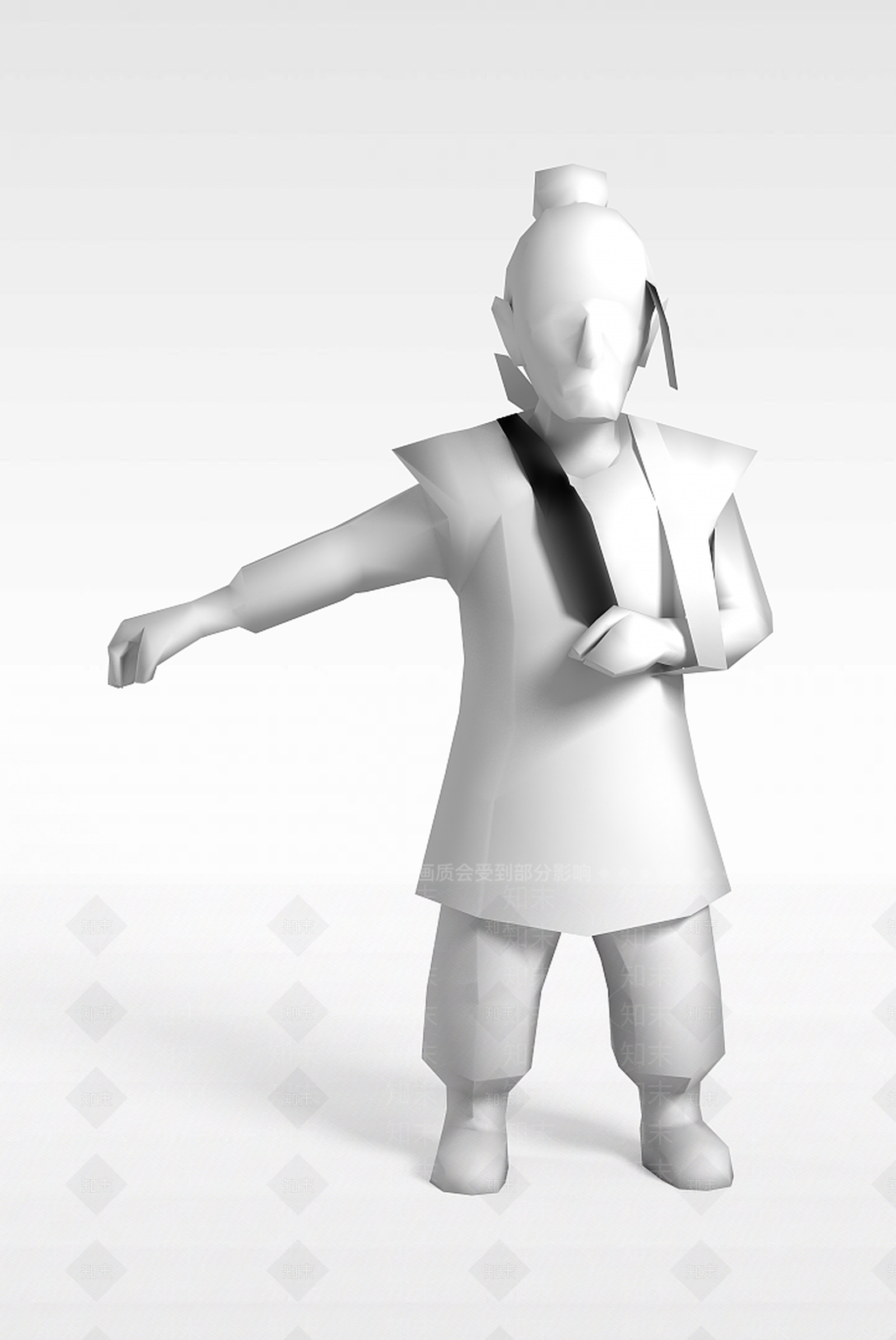 现代Q版小鱼儿与花无缺游戏角色老头3D模型下载【ID:1200172342】