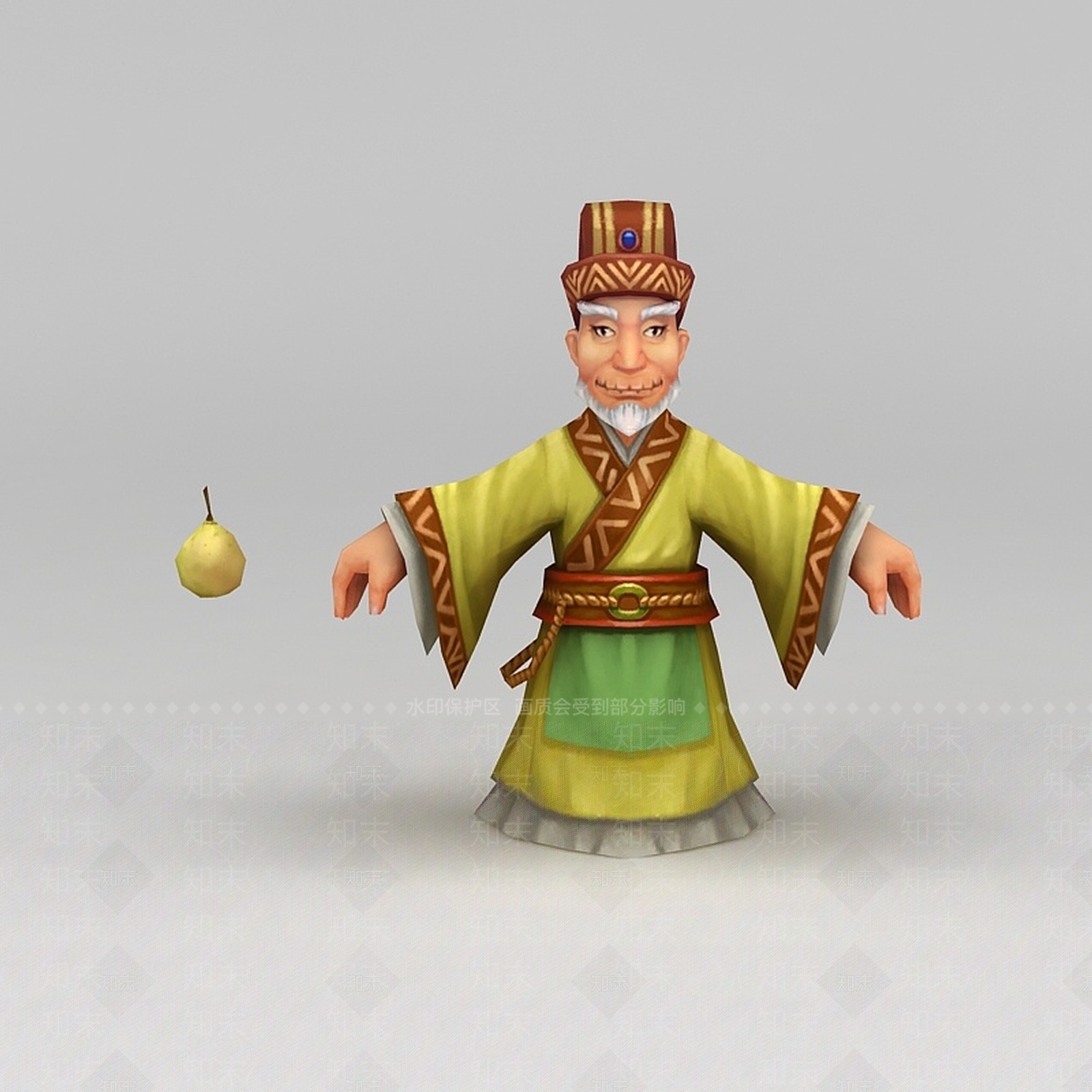 现代Q版小鱼儿与花无缺游戏人物老人3D模型下载【ID:1200172461】
