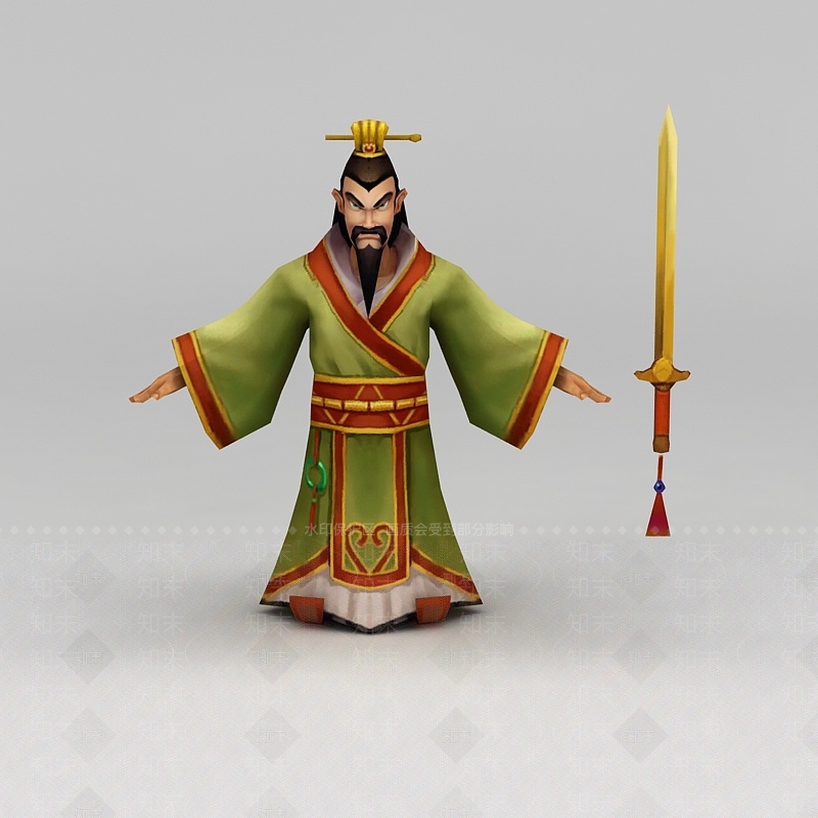 现代Q版小鱼儿与花无缺游戏人物3D模型下载【ID:1200172472】