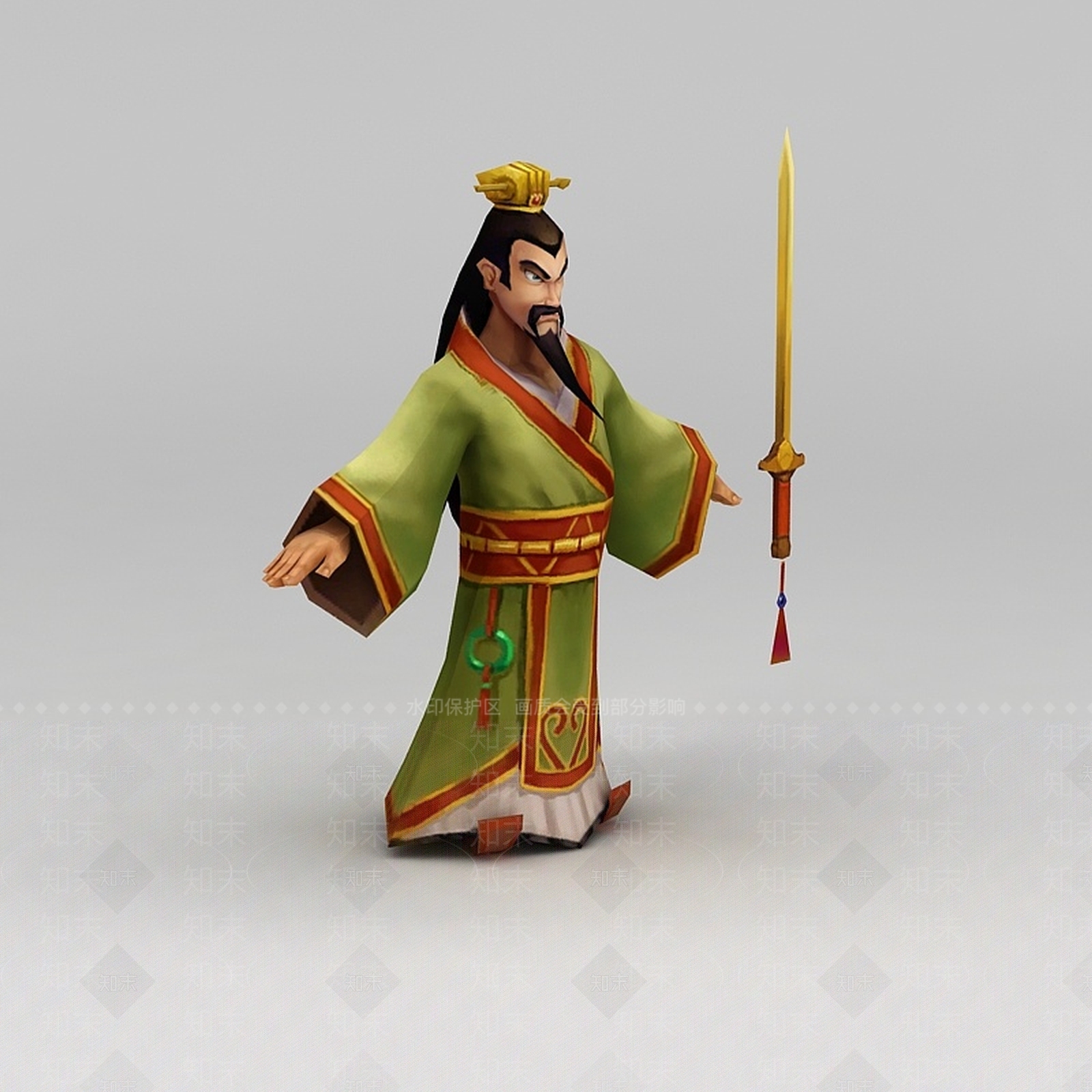 现代Q版小鱼儿与花无缺游戏人物3D模型下载【ID:1200172472】