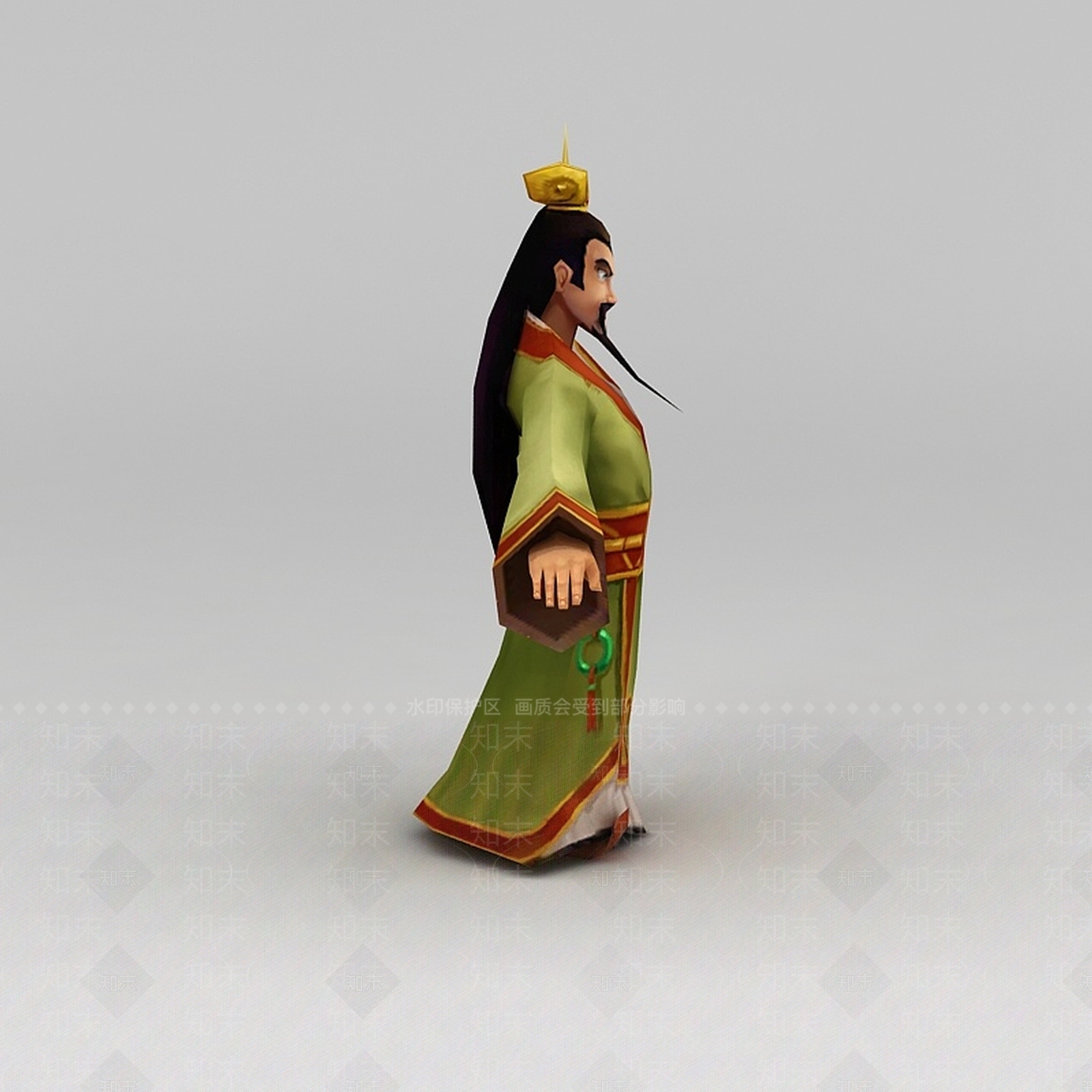 现代Q版小鱼儿与花无缺游戏人物3D模型下载【ID:1200172472】