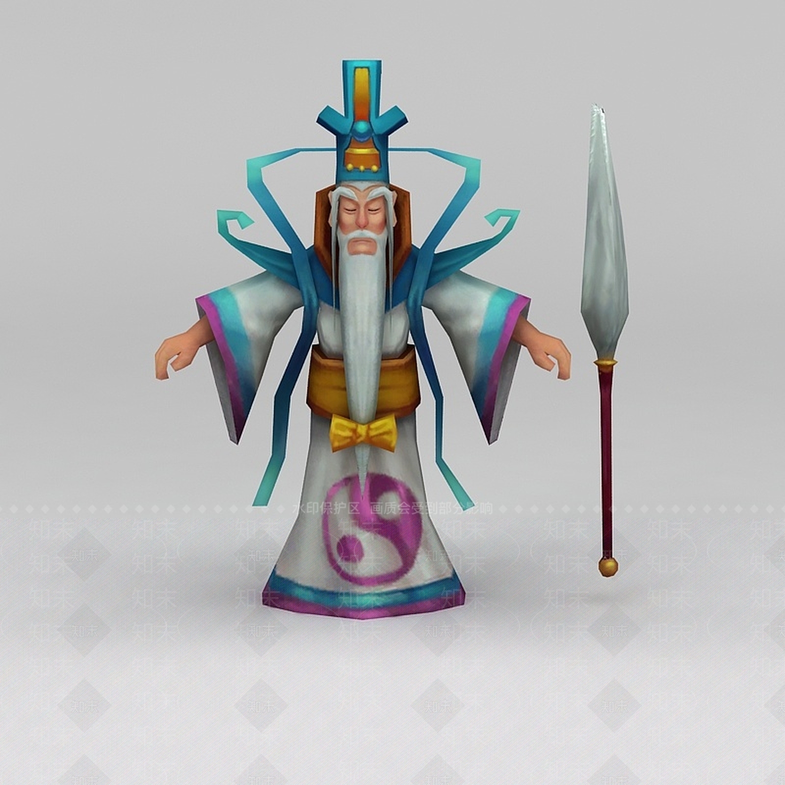 现代Q版小鱼儿与花无缺游戏人物老人3D模型下载【ID:1200172660】