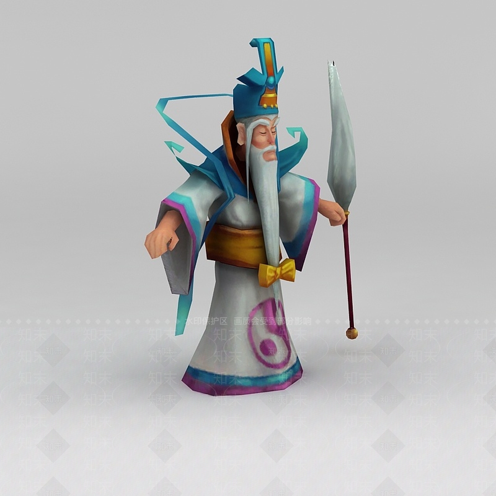 现代Q版小鱼儿与花无缺游戏人物老人3D模型下载【ID:1200172660】