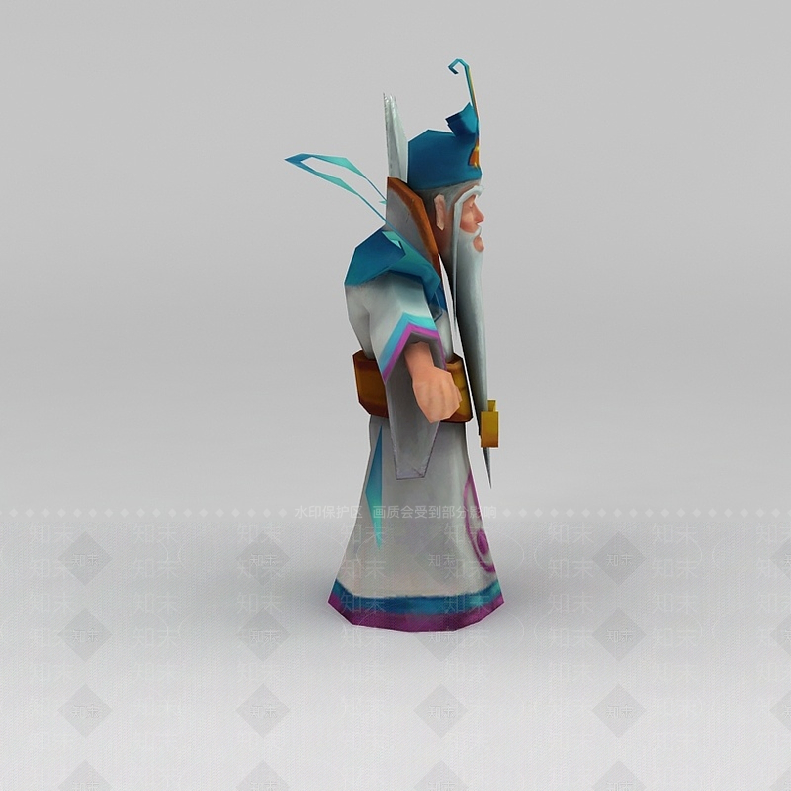 现代Q版小鱼儿与花无缺游戏人物老人3D模型下载【ID:1200172660】