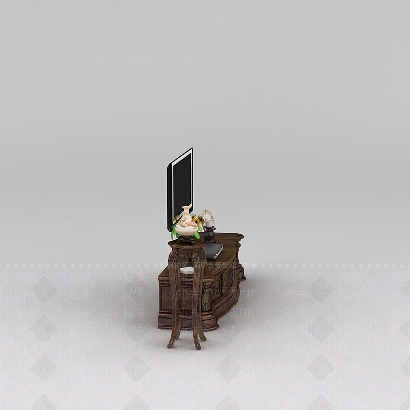 现代欧式电视柜3D模型下载【ID:1200172771】