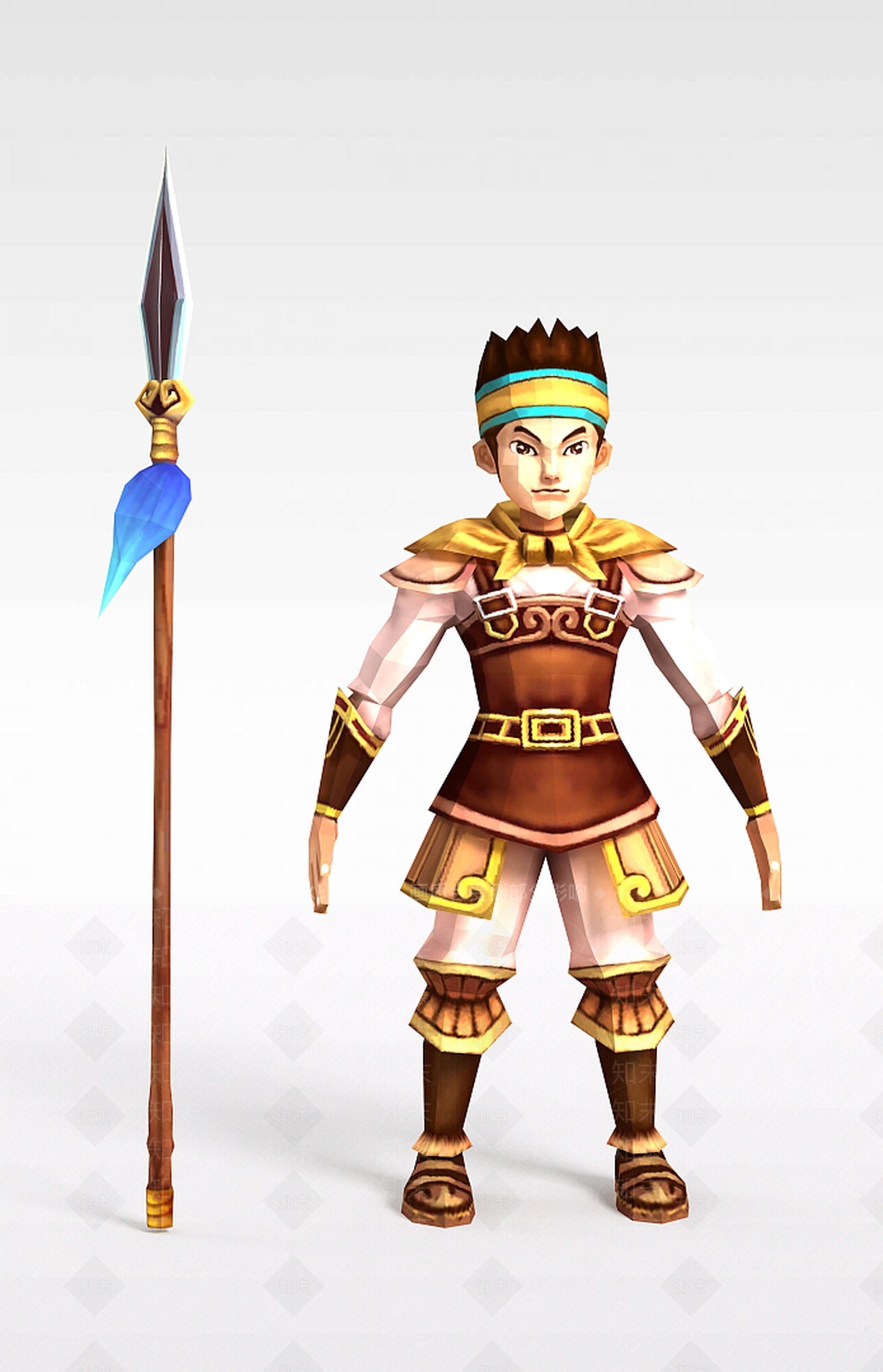 现代Q版小鱼儿与花无缺游戏人物男人3D模型下载【ID:1200172733】