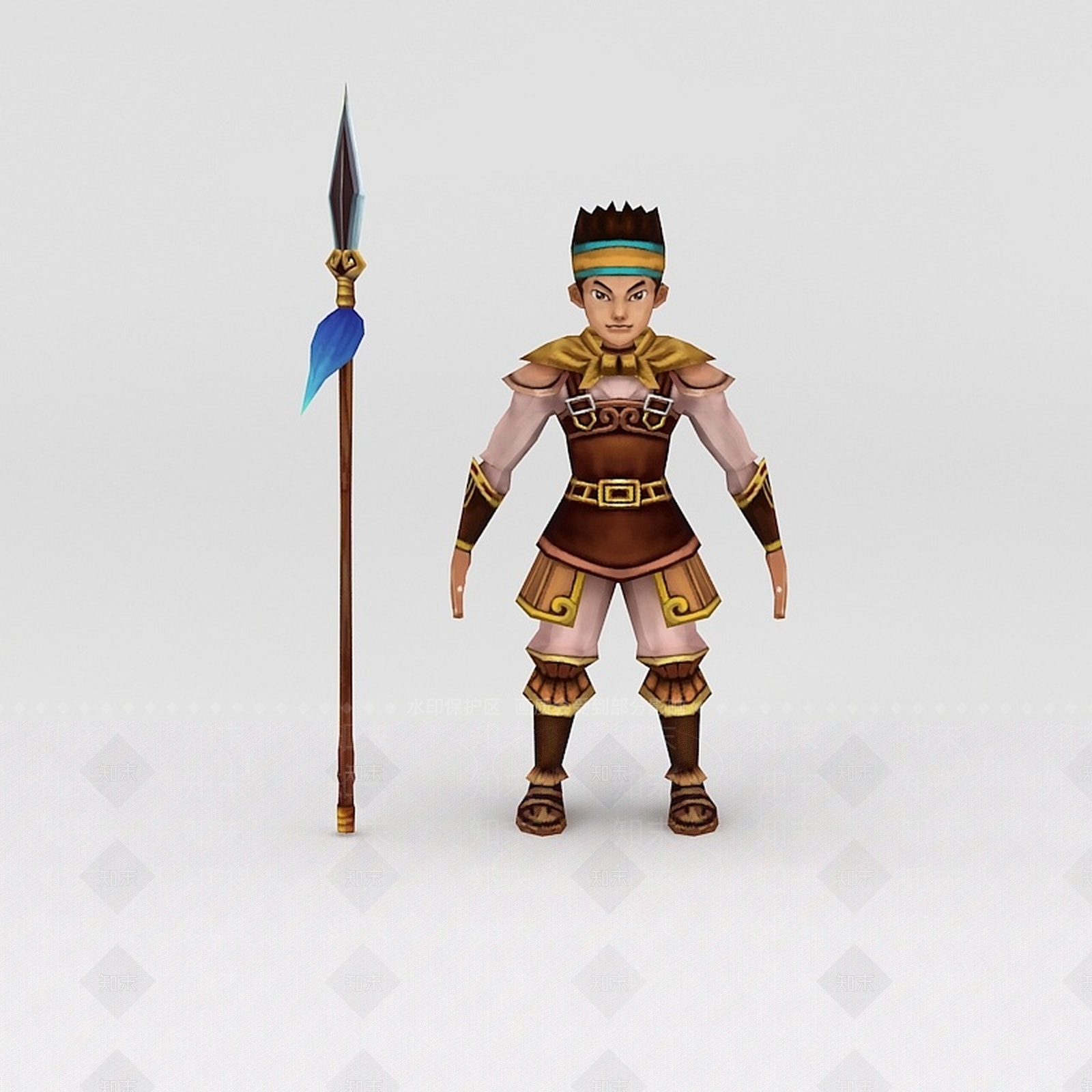 现代Q版小鱼儿与花无缺游戏人物男人3D模型下载【ID:1200172733】