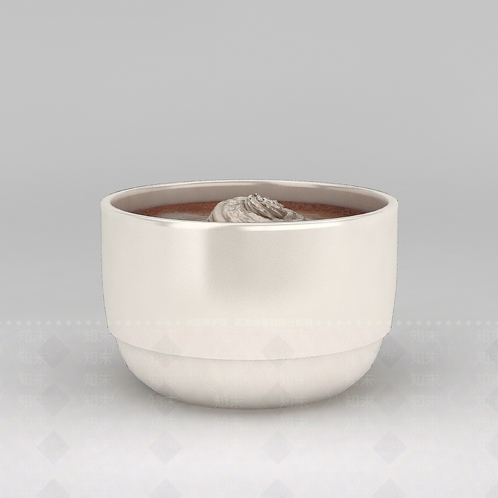 现代白色陶瓷咖啡杯3D模型下载【ID:1200172890】