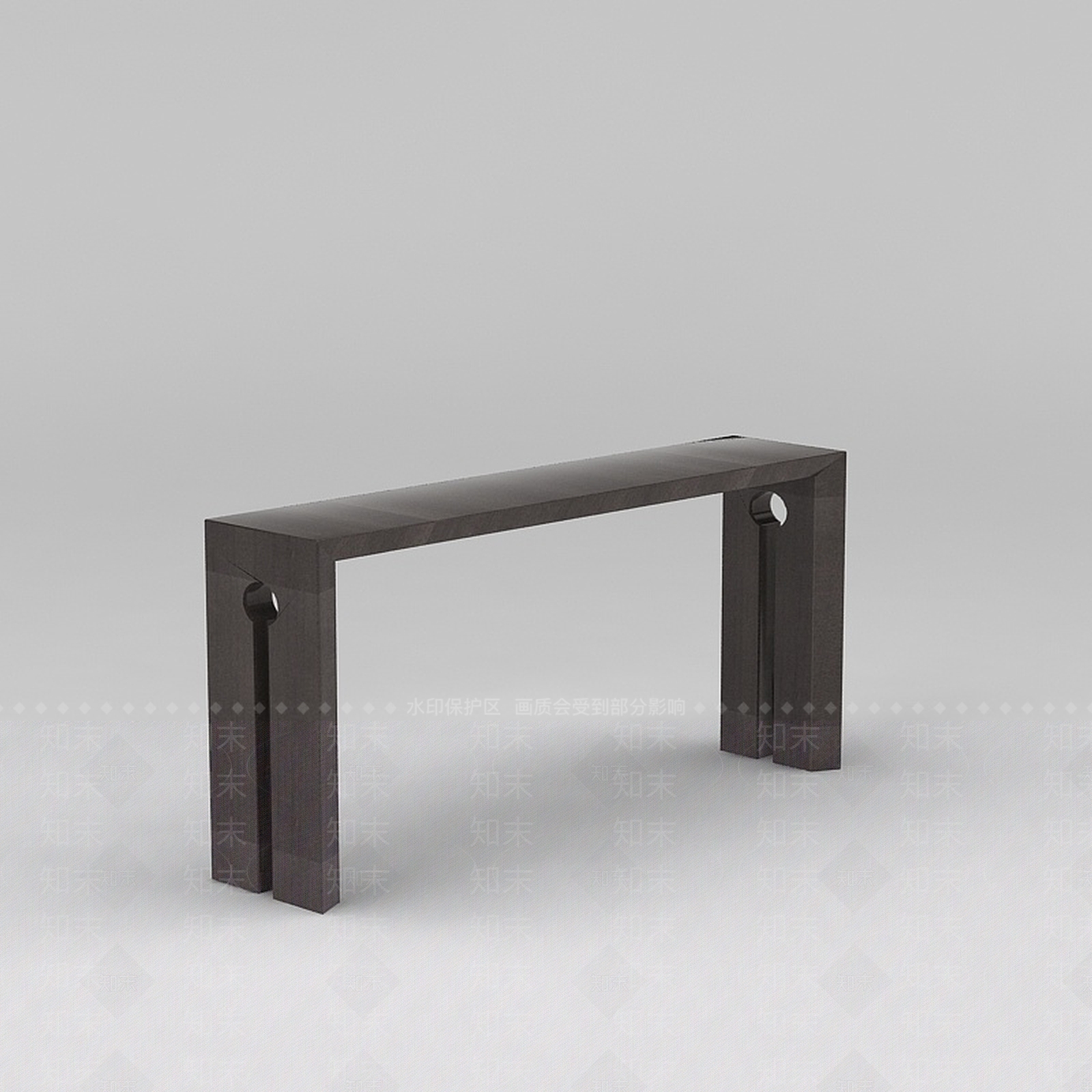 现代简易公园休息长凳3D模型下载【ID:1200172906】