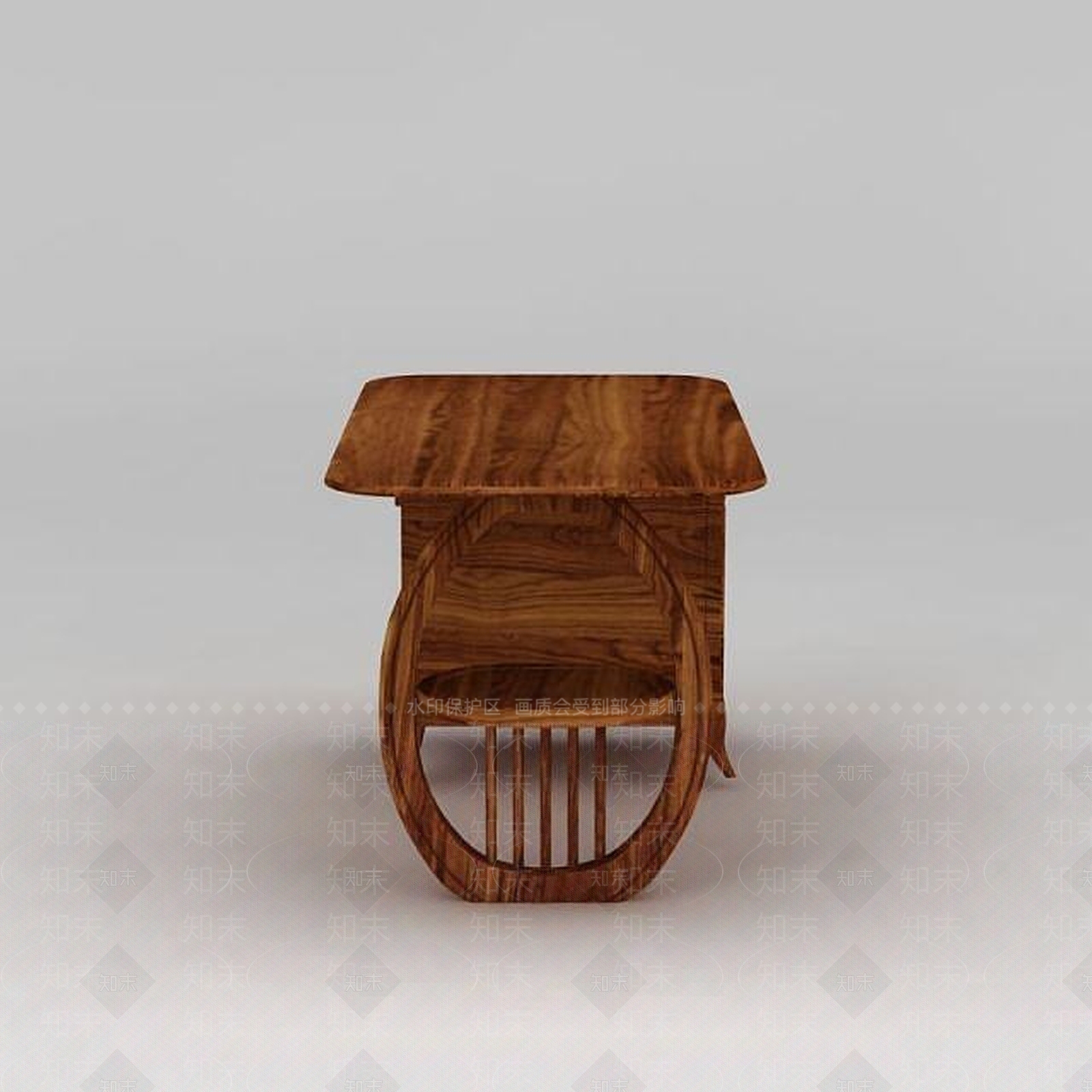 现代实木电脑桌3D模型下载【ID:1200173053】