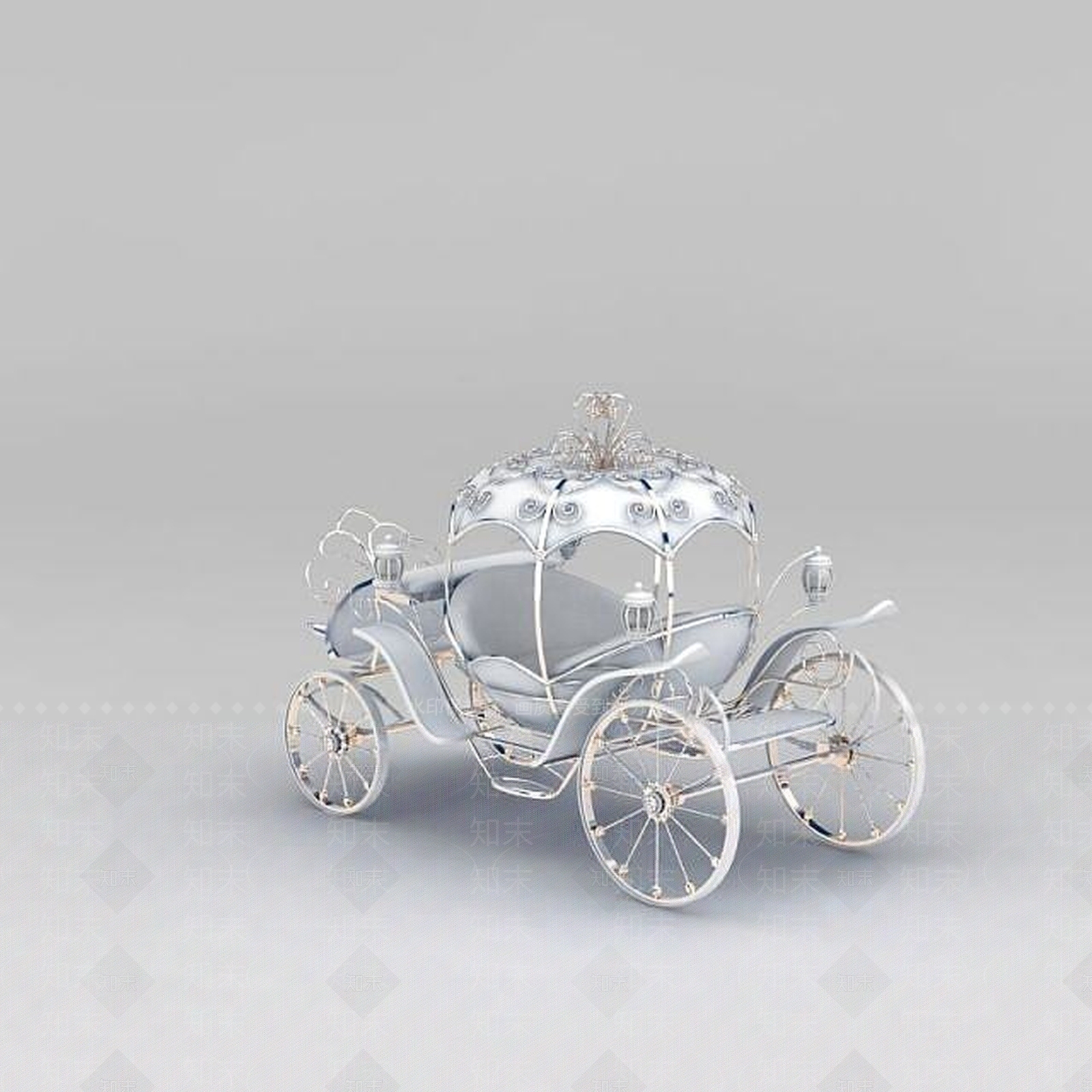 现代南瓜装饰马车3D模型下载【ID:1200173088】