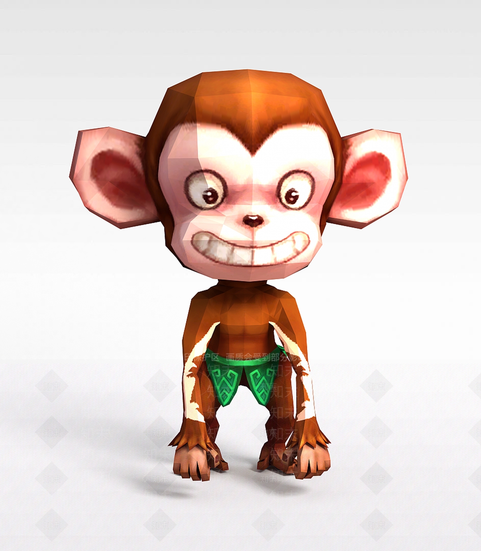 现代Q版小鱼儿与花无缺游戏角色动物小猴子3D模型下载【ID:1200173170】