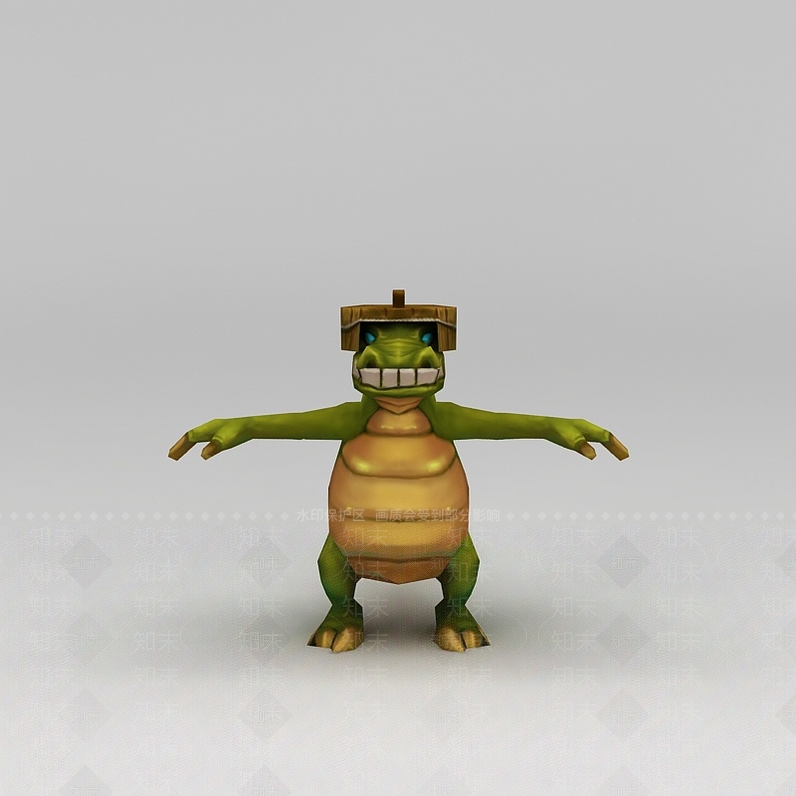 现代Q版小鱼儿与花无缺游戏角色乌龟3D模型下载【ID:1200173186】