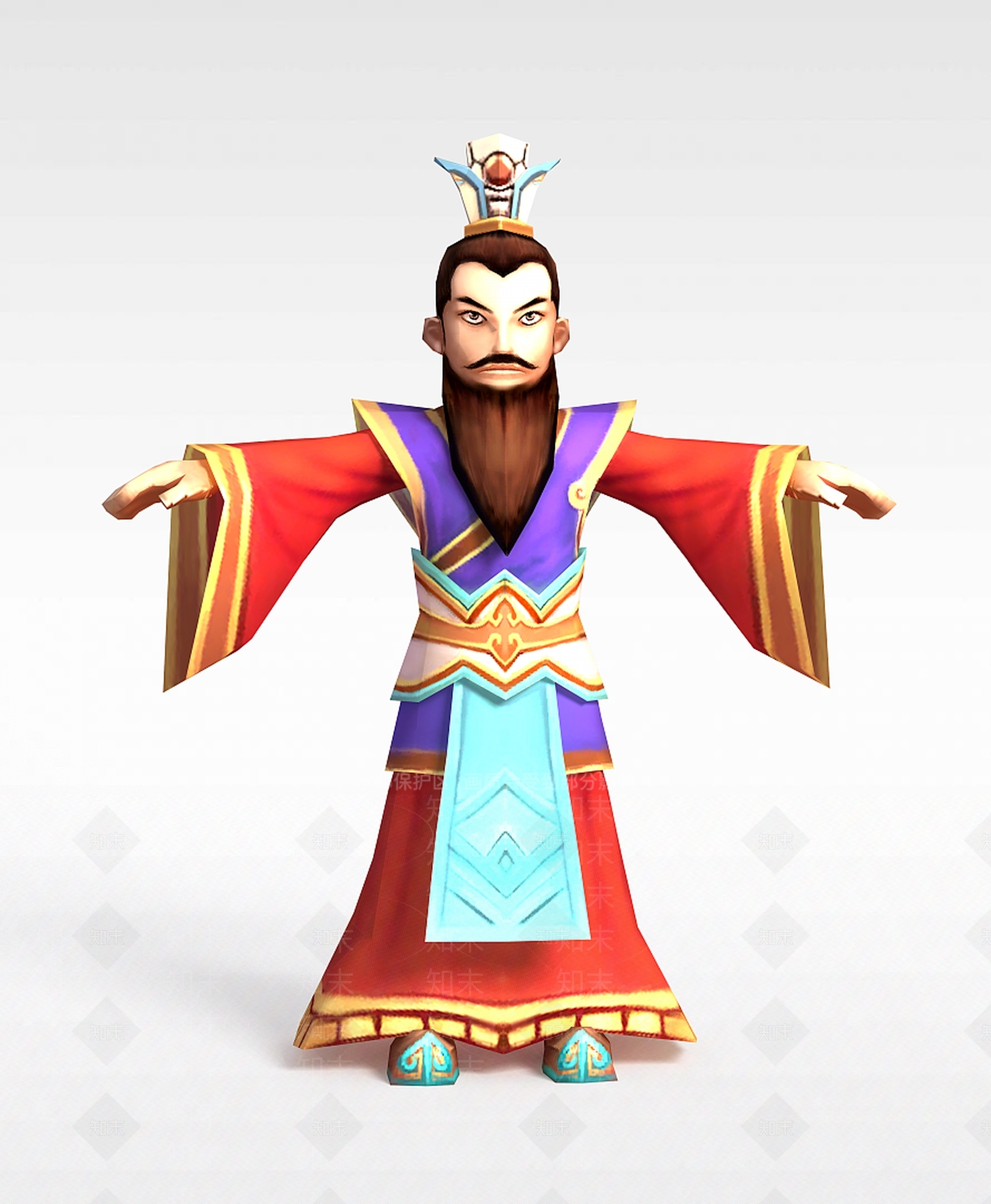 现代Q版小鱼儿与花无缺游戏人物男人官员3D模型下载【ID:1200173216】