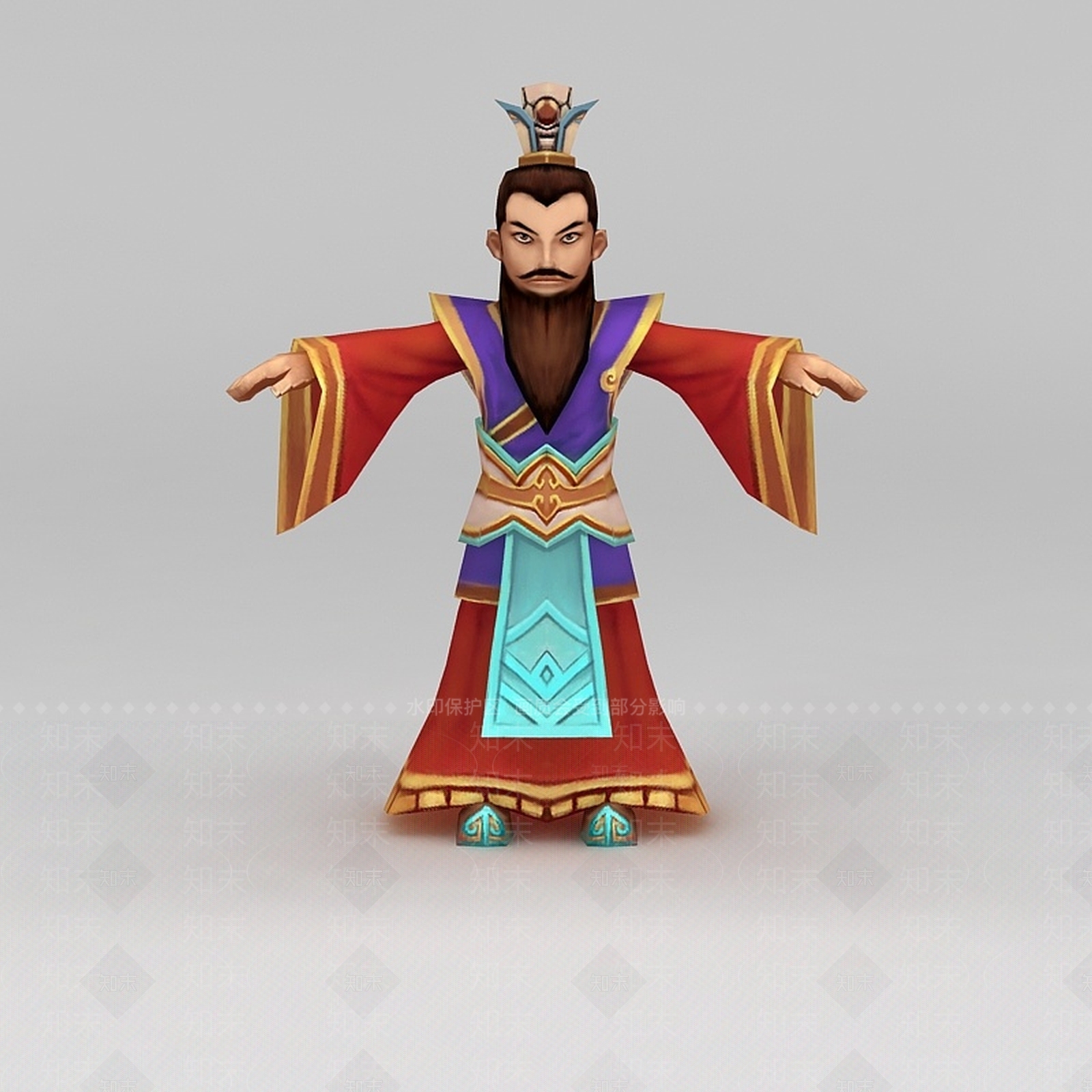 现代Q版小鱼儿与花无缺游戏人物男人官员3D模型下载【ID:1200173216】