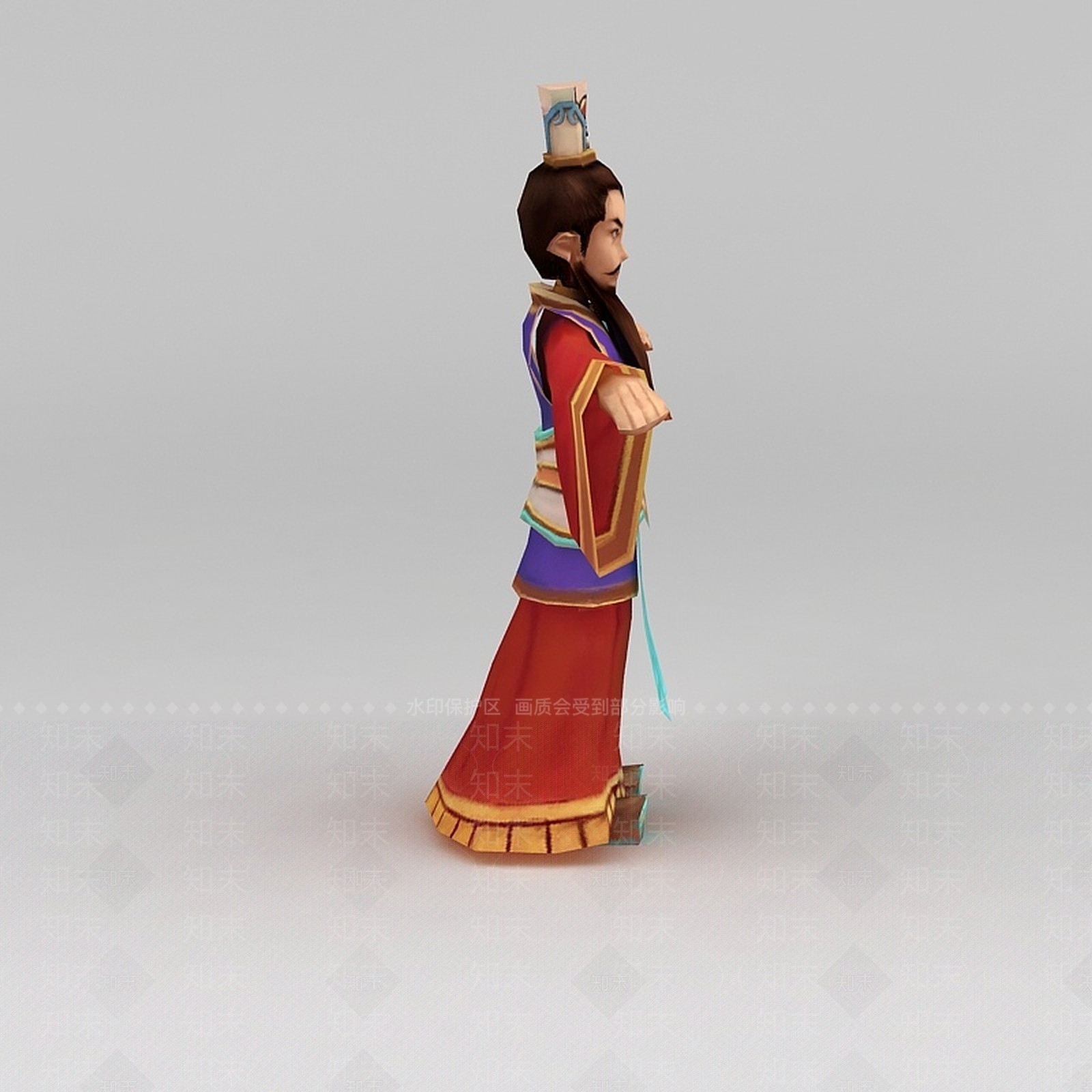 现代Q版小鱼儿与花无缺游戏人物男人官员3D模型下载【ID:1200173216】