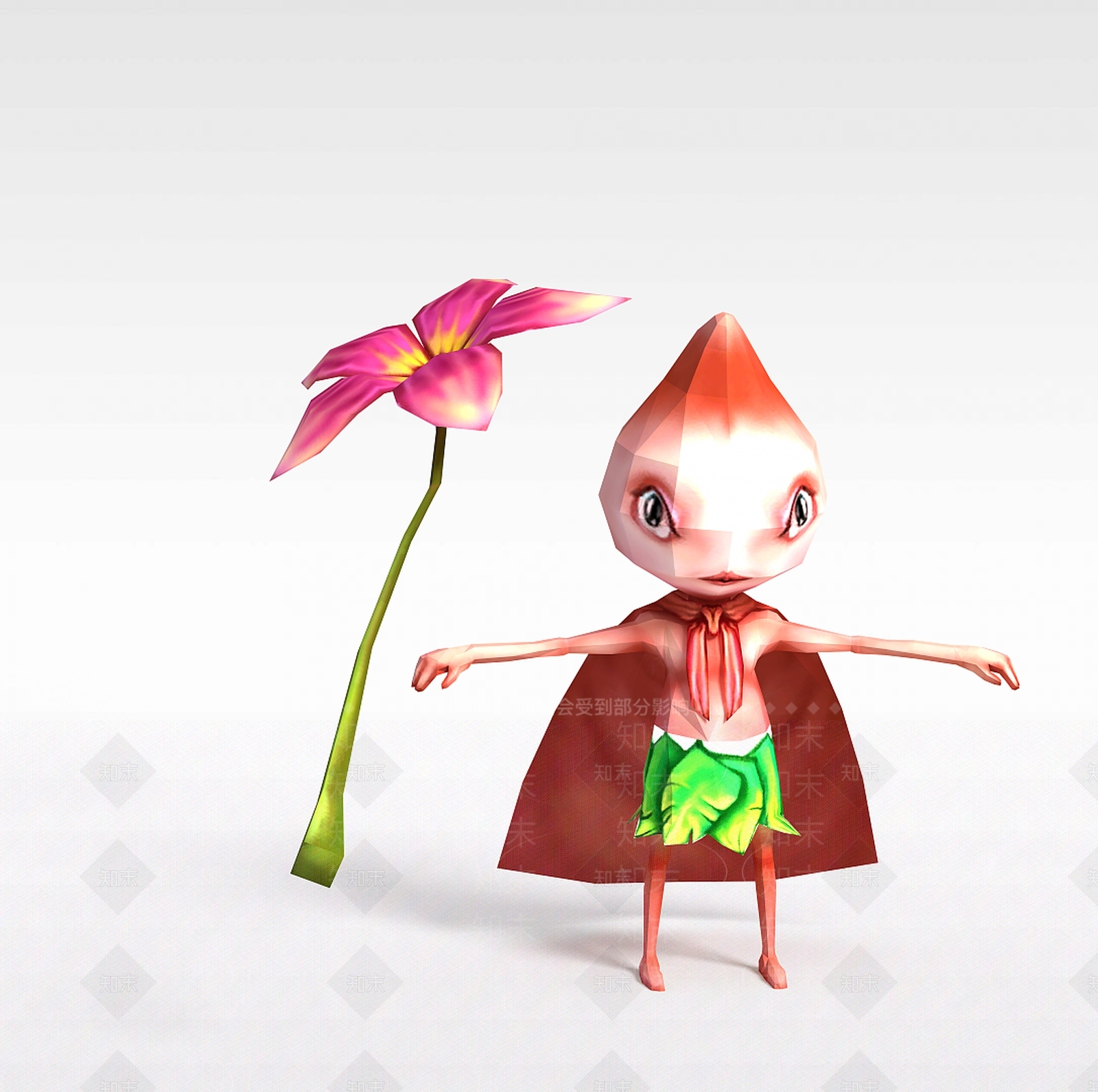 现代Q版小鱼儿与花无缺游戏角色3D模型下载【ID:1200173277】