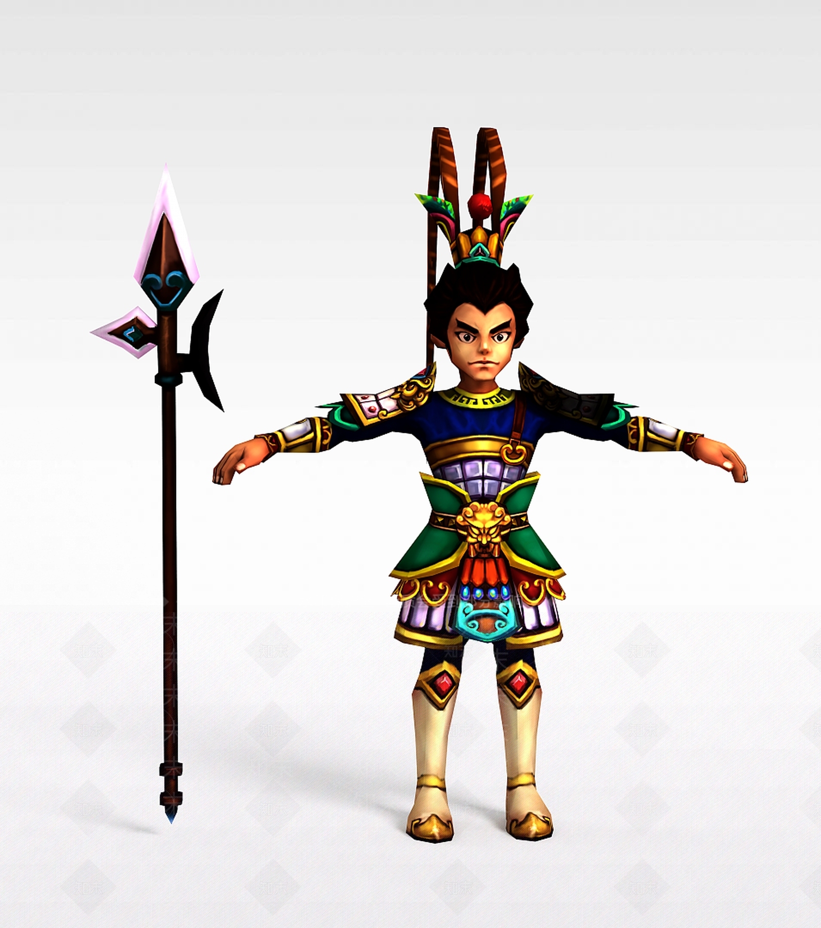 现代Q版小鱼儿与花无缺游戏人物男人3D模型下载【ID:1200173238】