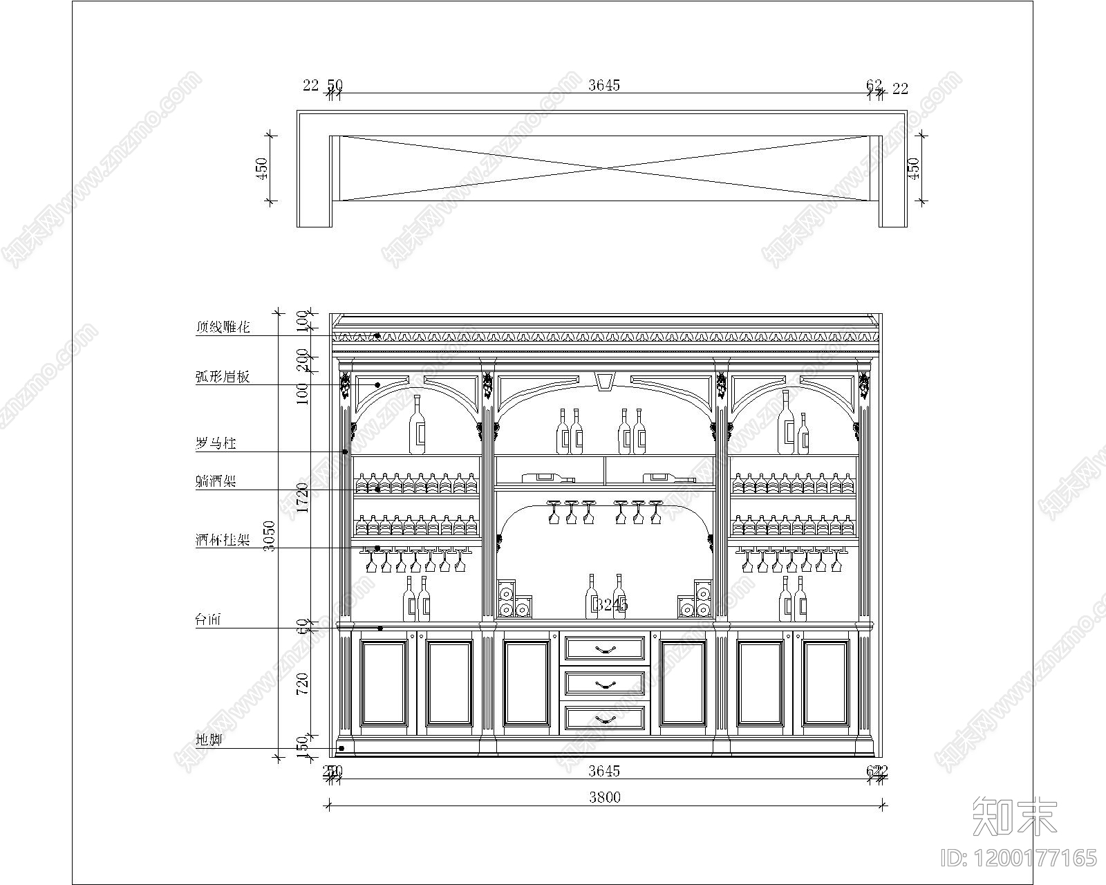 欧式家装图库施工图下载【ID:1200177165】