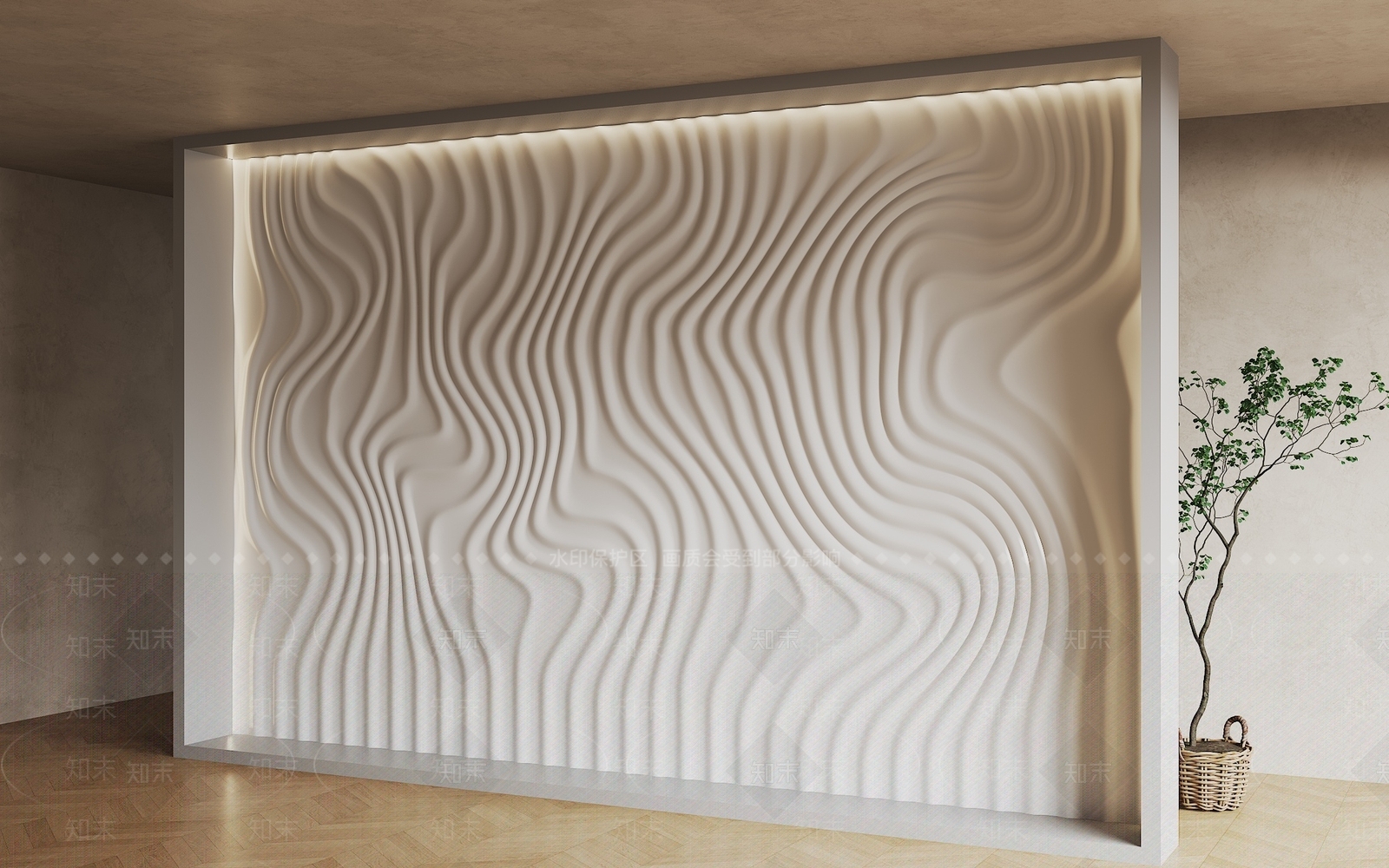 现代沙发背景墙3D模型下载【ID:1200178380】