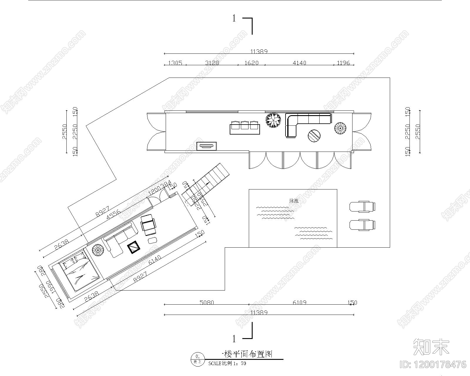 现代工业别墅建筑施工图下载【ID:1200178476】