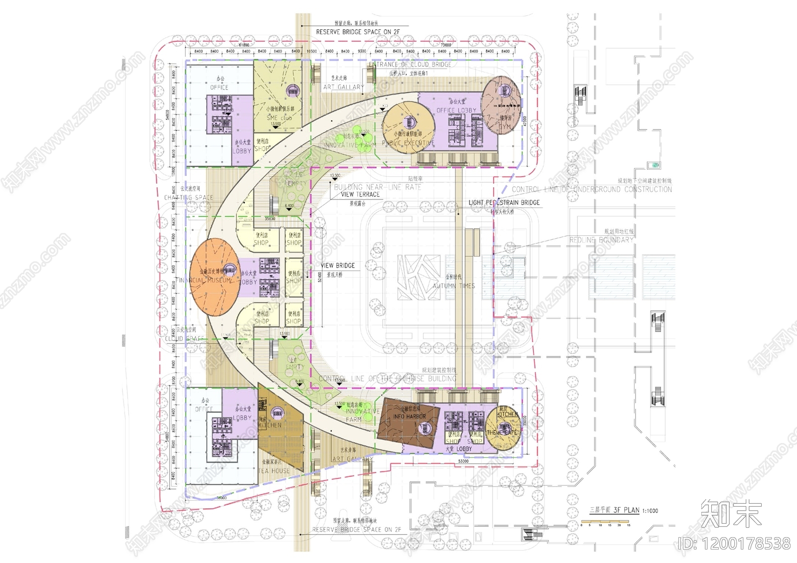 现代产业园建筑cad施工图下载【ID:1200178538】