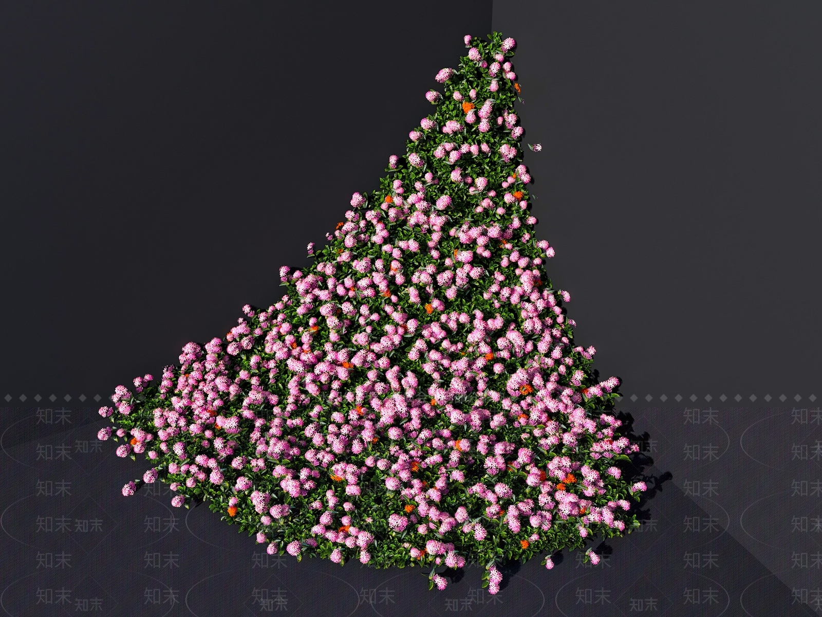 现代花草SU模型草图