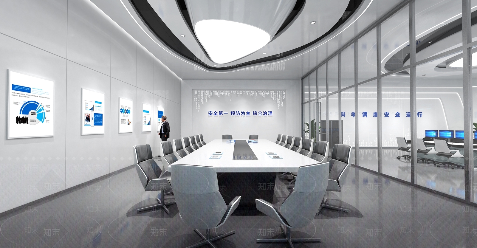 现代办公大厅3D模型下载【ID:1200180996】