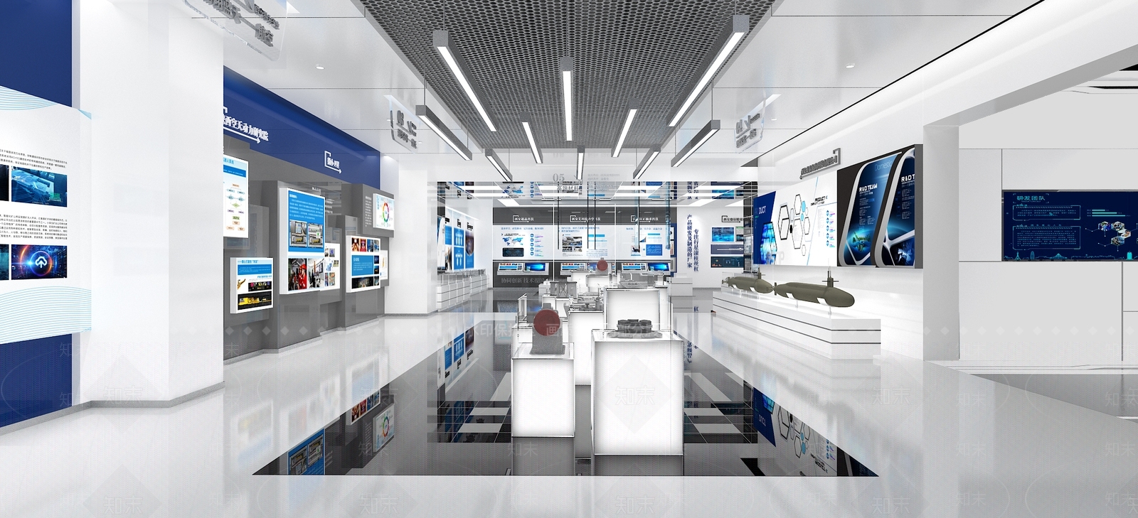 现代企业展厅3D模型下载【ID:1200184779】