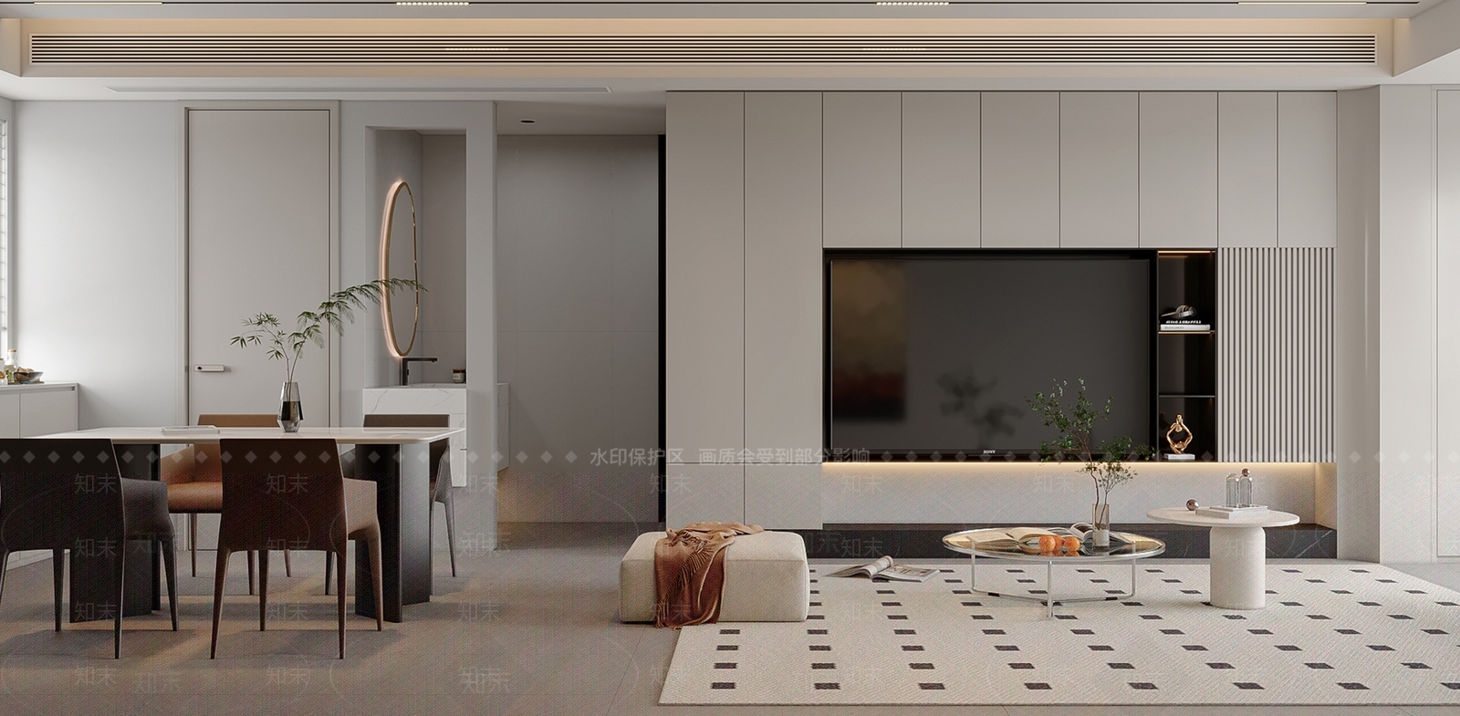 现代简约客餐厅3D模型下载【ID:1200192098】