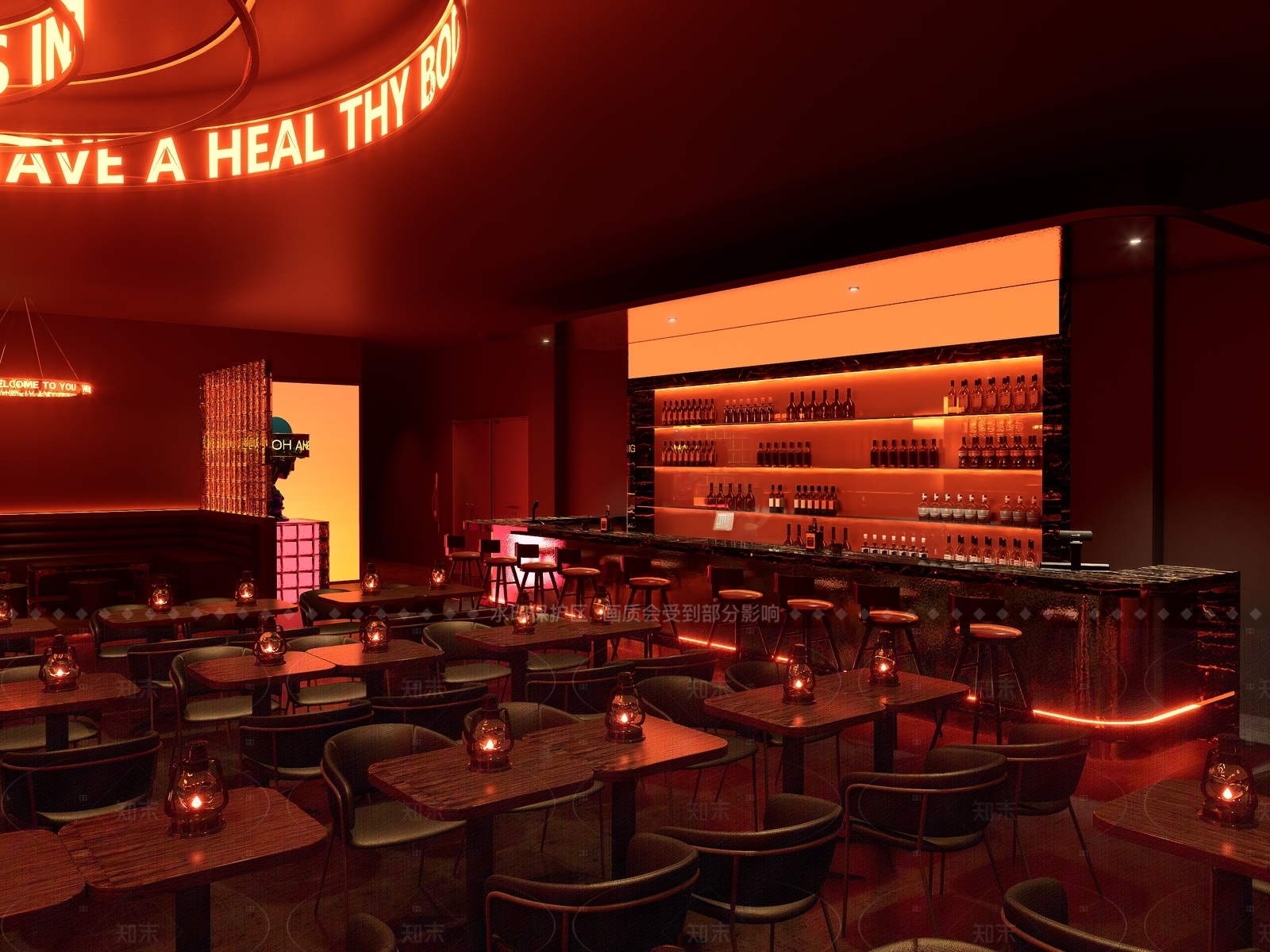 现代轻奢酒吧SU模型下载【ID:1200314012】