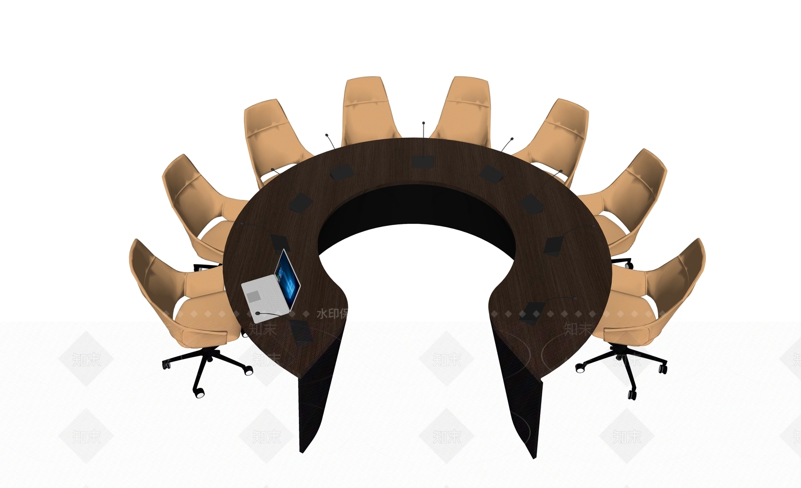 现代草坪灯SU模型下载【ID:1200196311】