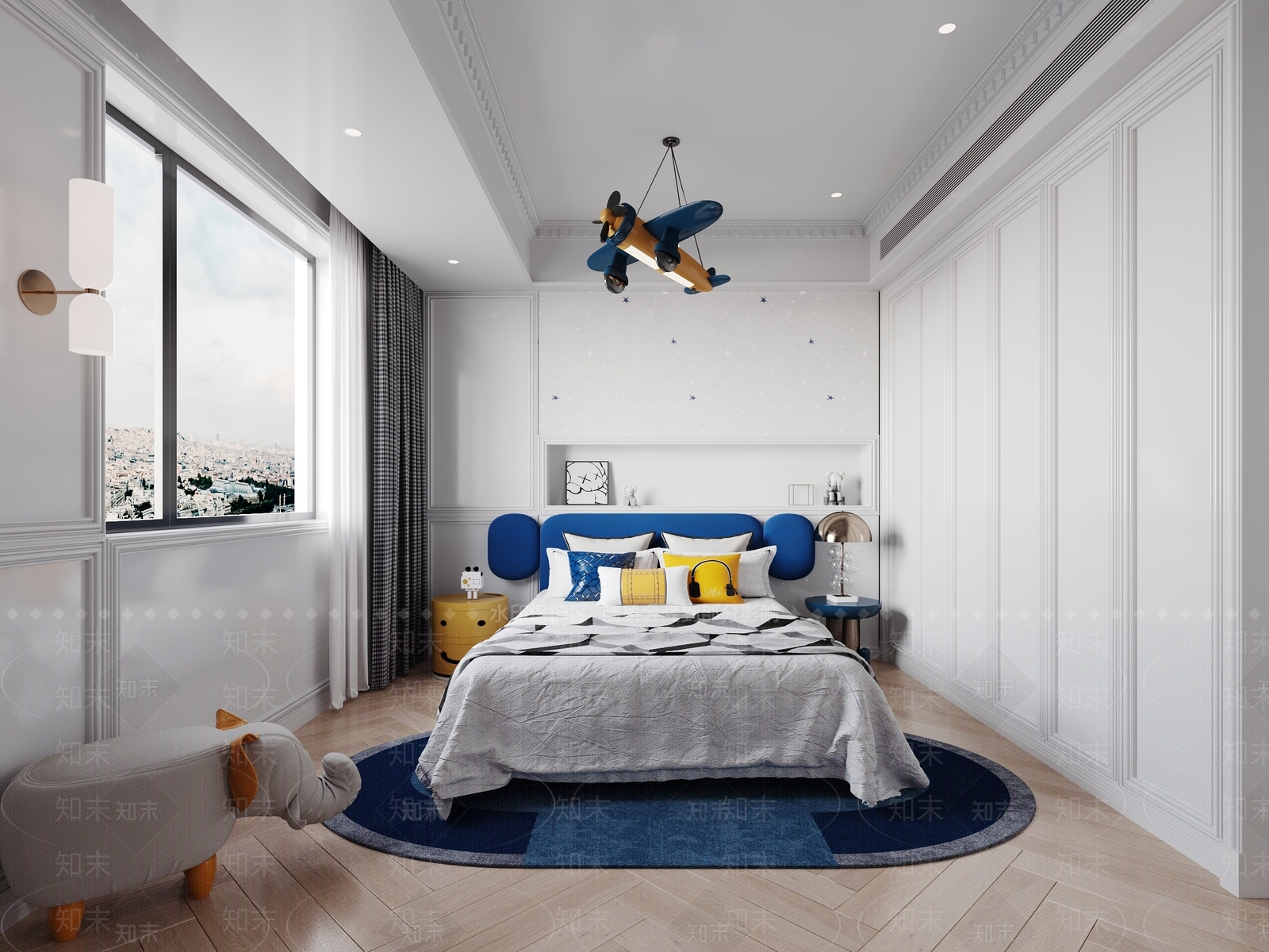 现代简欧家居卧室3D模型下载【ID:1200200894】