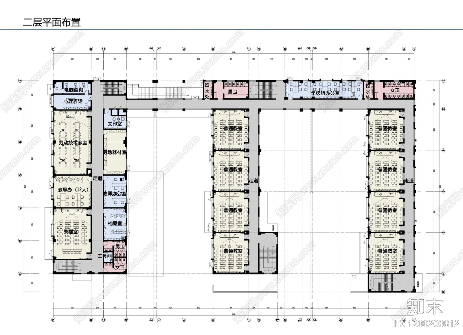 学校cad施工图下载【ID:1200200812】